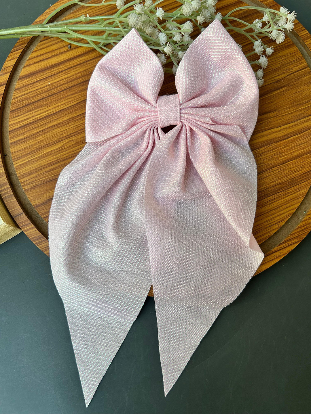 Radhya Accessories Women Glacier Glow Elegant Hair Bow Clip