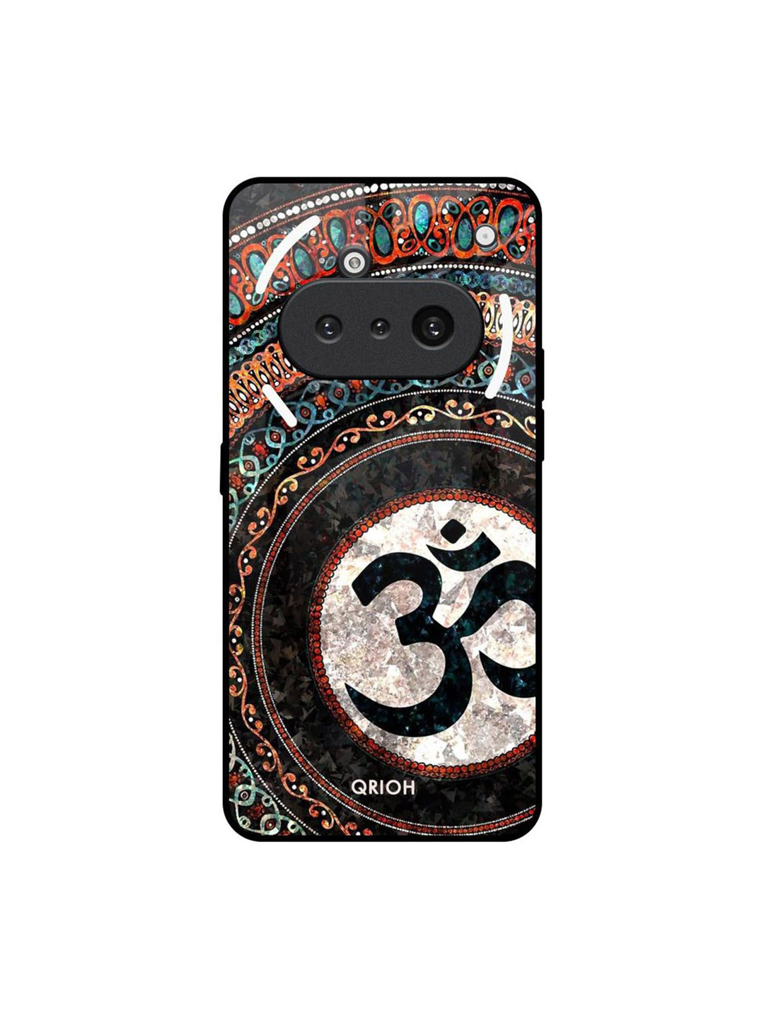 QRIOH Quirky Printed Nothing Phone 3a Back Glass Case Mobile Accessories