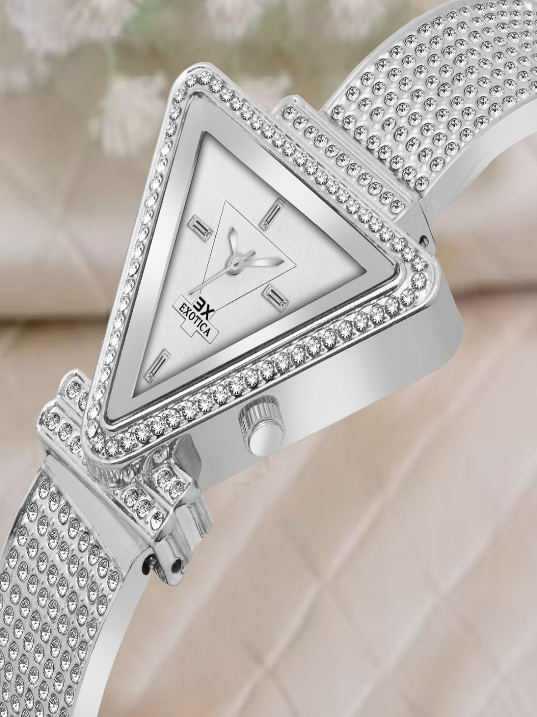 Exotica Fashion Girls Brass Dial & Stainless Steel Straps Watch EX-6006-White