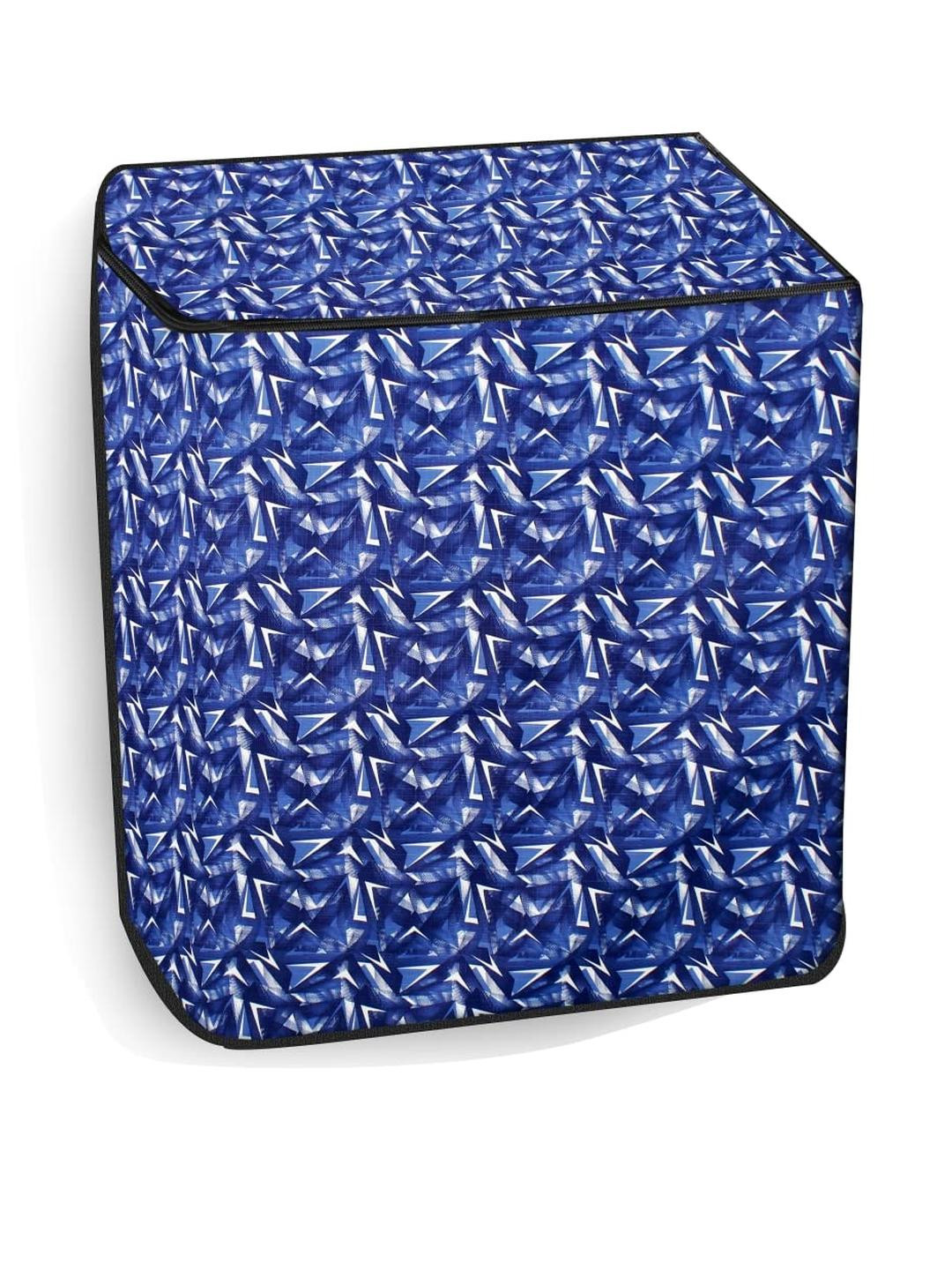 The Furnishing Tree Washing Machine Cover Frieze Pattern Blue Compatible for Whirlpool 8Kg Semi-Aut
