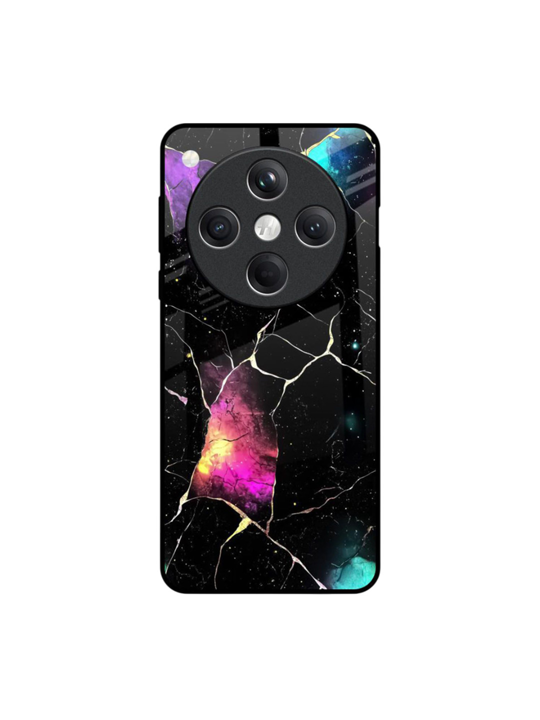 QRIOH Unisex Oppo Find X8 5G Abstract Shockproof Glass Back Case