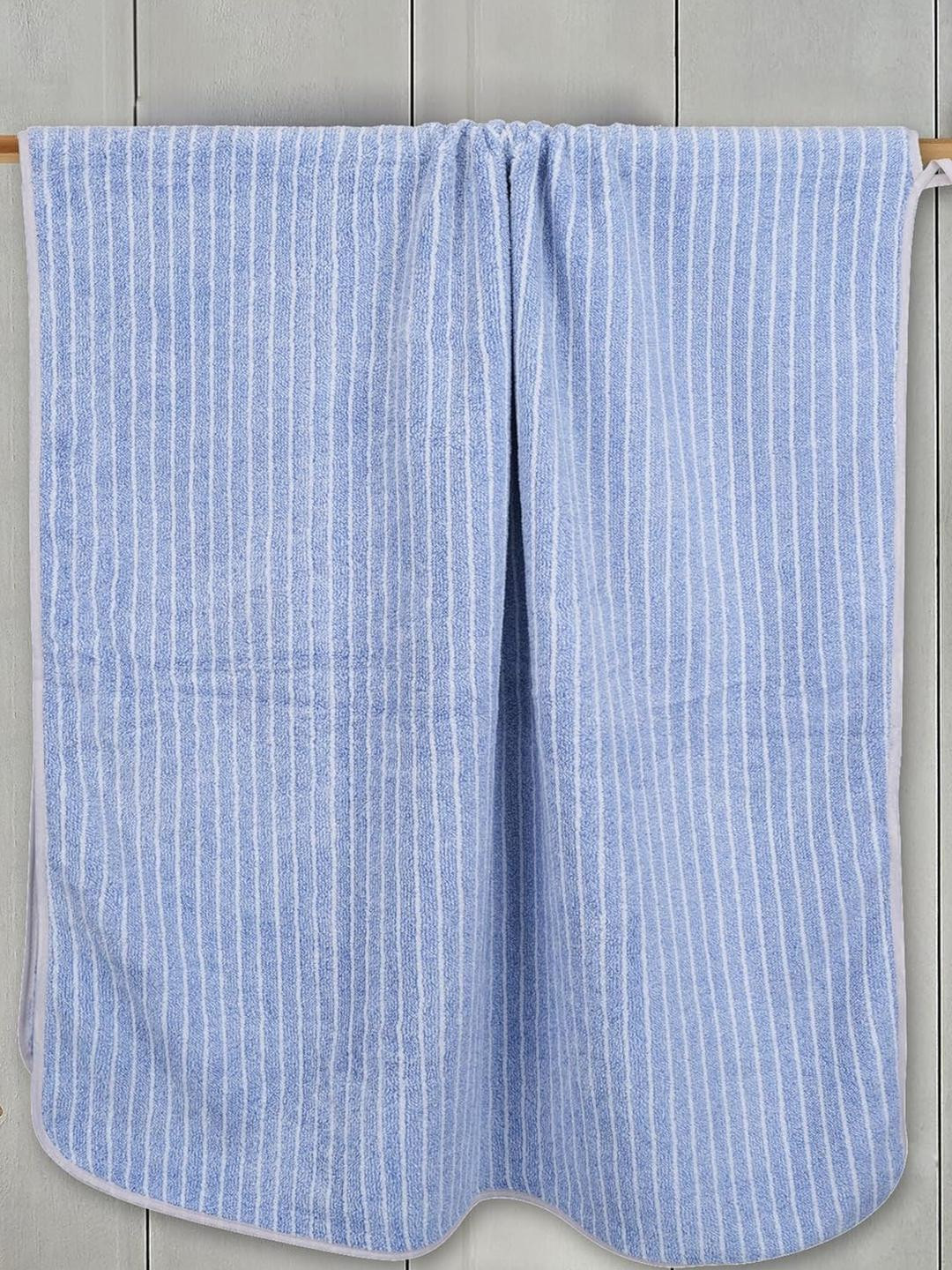 Black Gold Pack of 3 Blue Striped Quick Dry Hand Towel