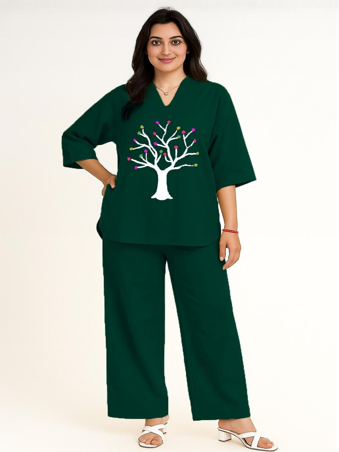 Naida Women Green Co-Ords