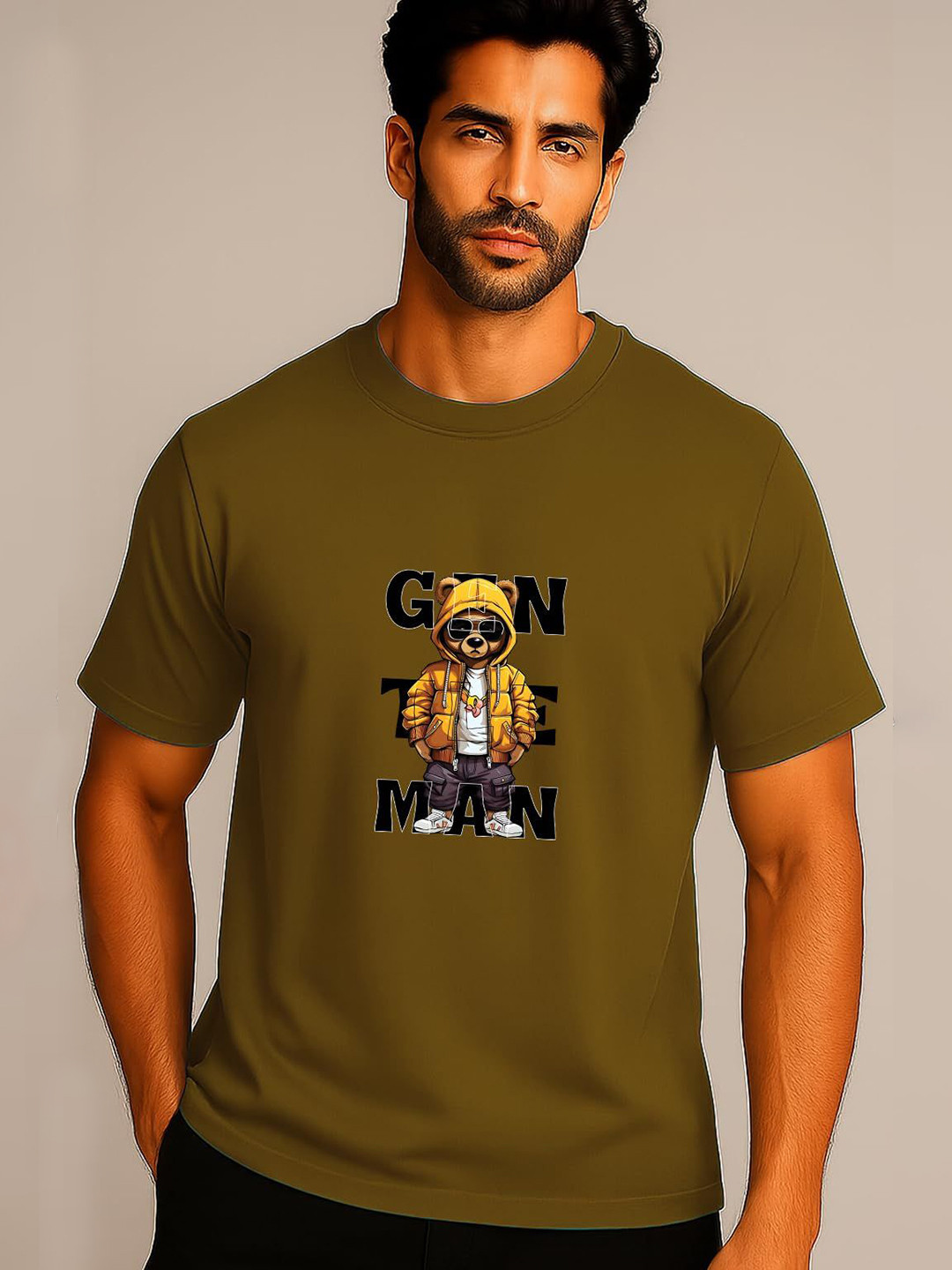 JUARI BE A GENTLEMAN Typography Round Neck T-shirt