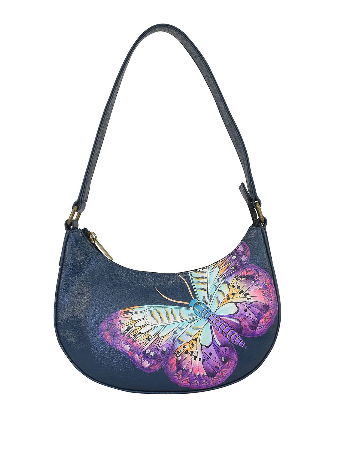 Anuschka Women's Magical Wings Hand Painted Leather Shoulder Bag