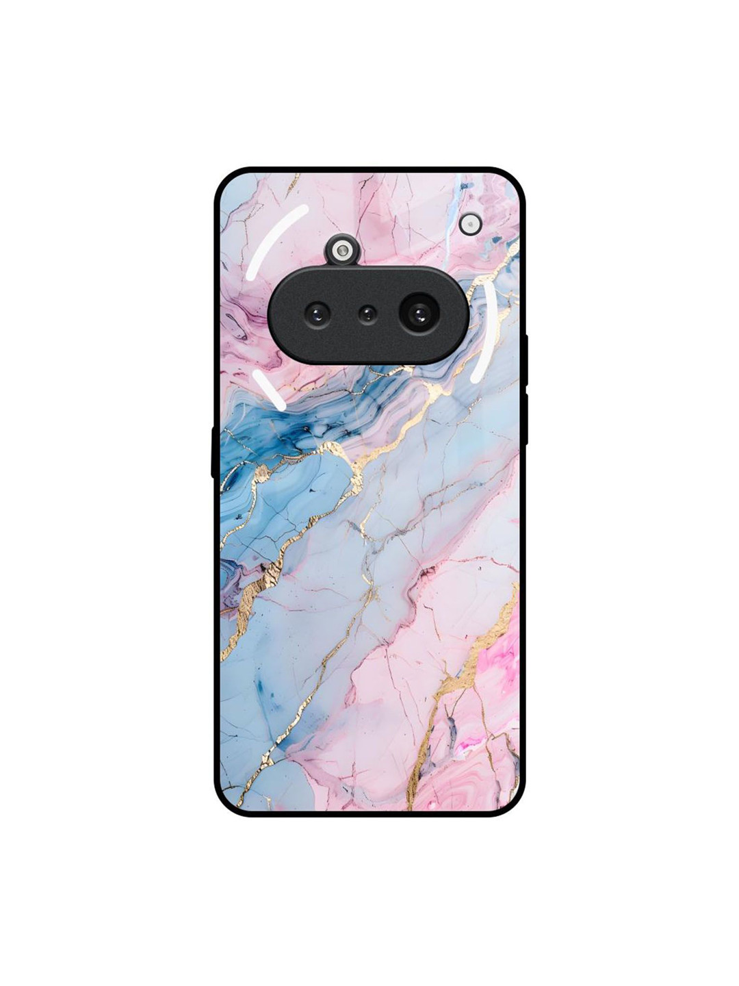 QRIOH Marble Mist Nothing Phone 3a Glass Back Case Mobile Accessories