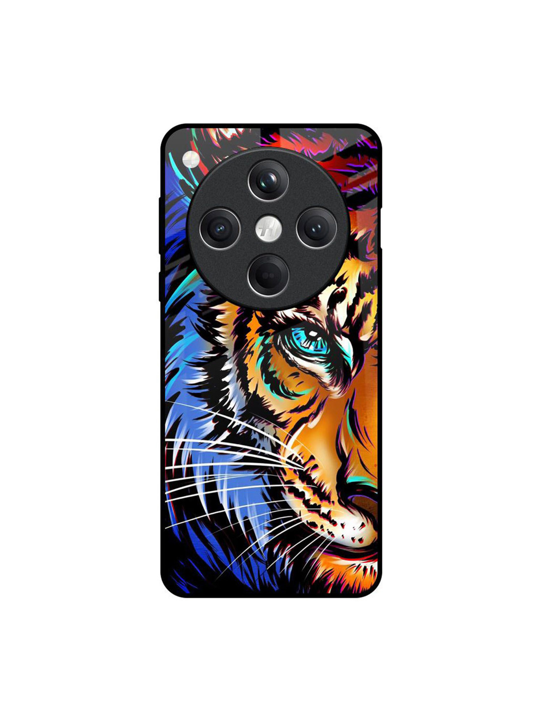QRIOH Unisex Oppo Find X8 5G Quirky Raging Tiger Shockproof Glass Back Case
