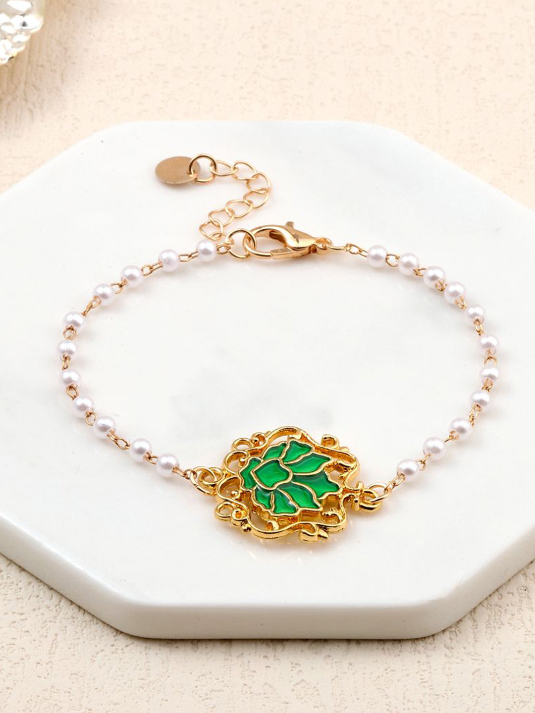SALTY Set Of 4 Serenity Lotus Charm Wraparound Rakhis