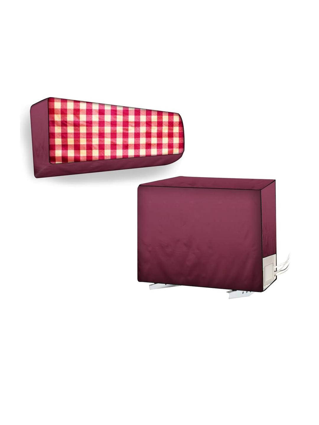 The Furnishing Tree Split AC Cover Set of Indoor and Outdoor Unit Used for 1 Ton LG PS-Q13SWZF Plai