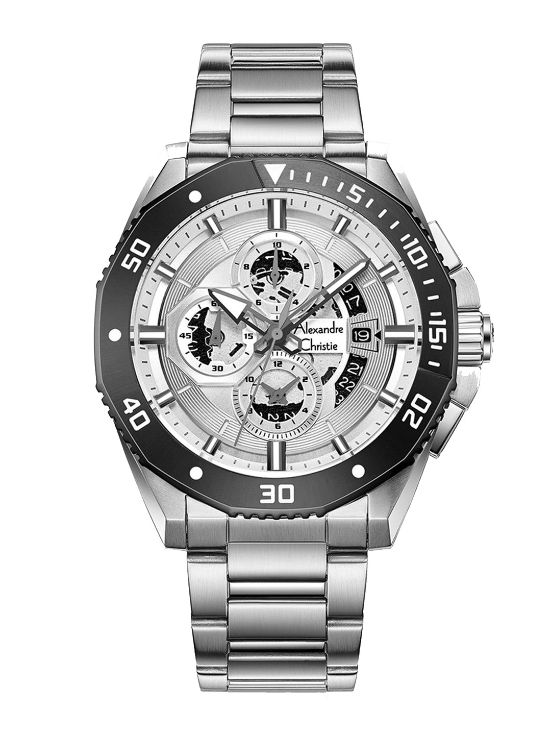 Alexandre Christie Men Skeleton Chronograph Analogue Watch 6679MCBTESL