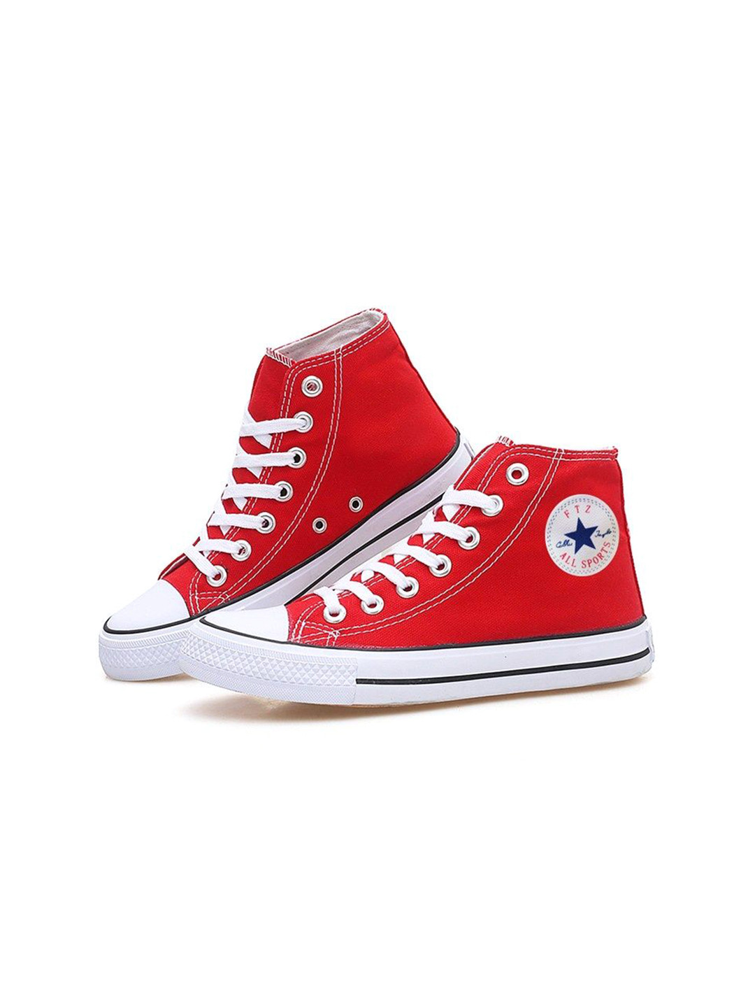 FTZ Women Textured Mid-Top Lace-Up Sneakers