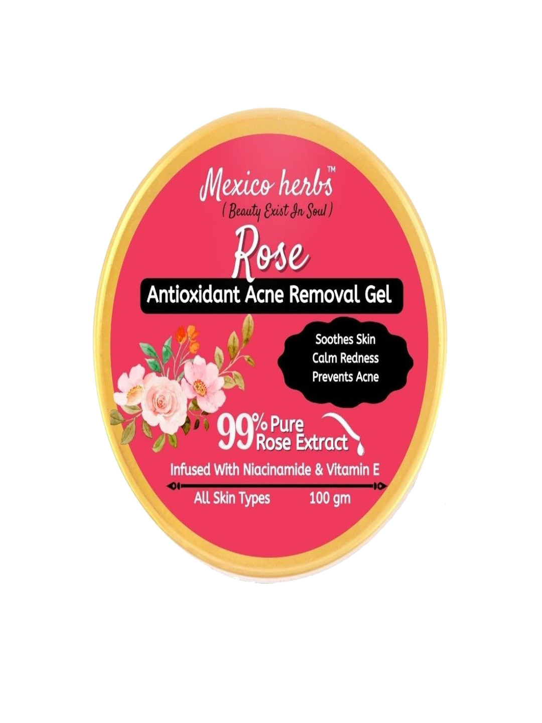 Mexico herbs Rose Antioxidant Acne Removal Gel- 100 g