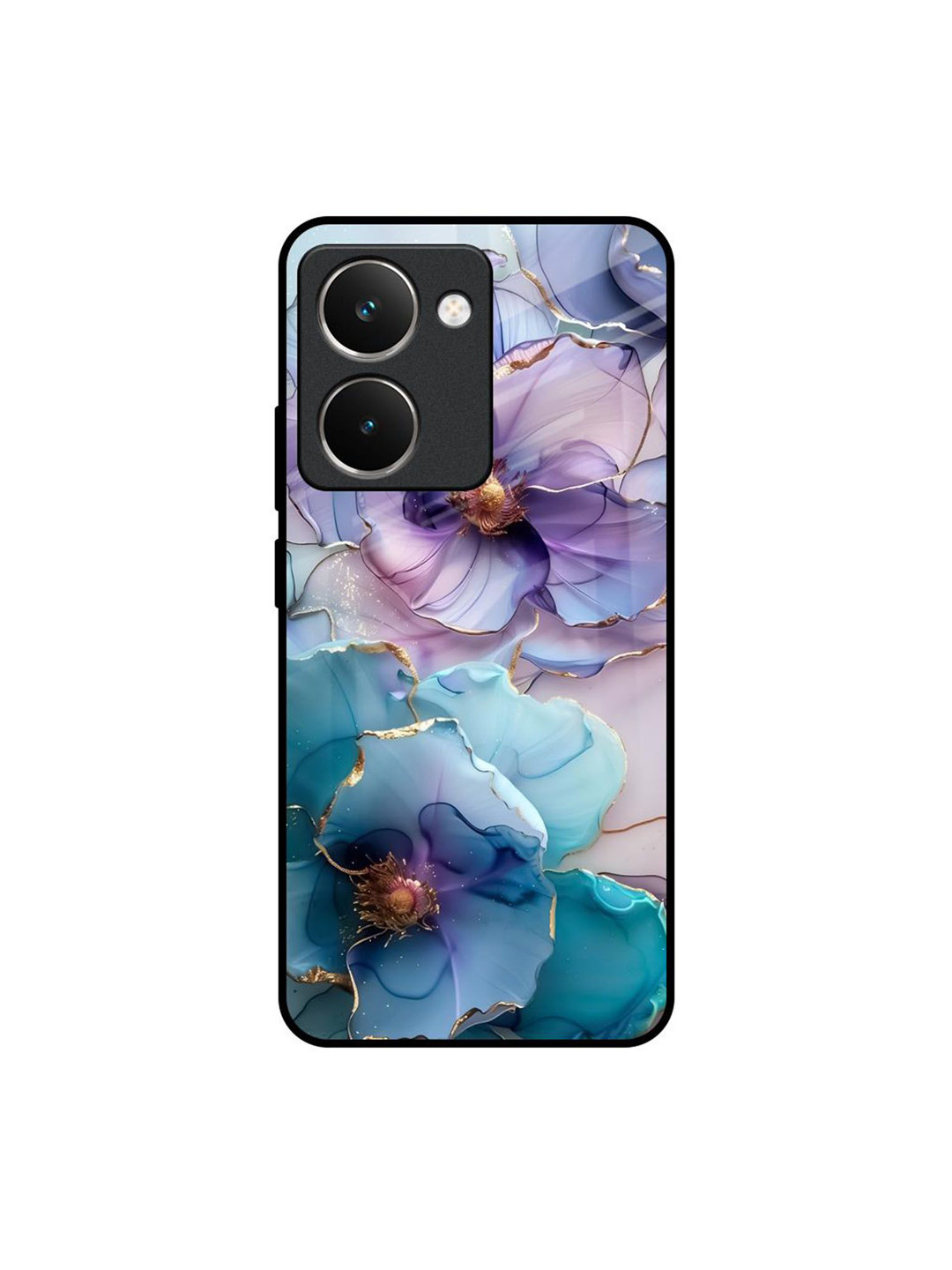 QRIOH Unisex Realme P3 Ultra 5G Floral Shockproof Glass Back Case