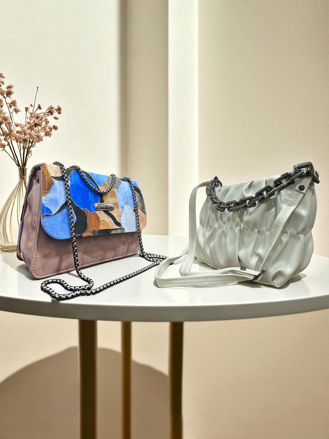 CLARIS JAMES Set Of 2 Textured Sling Bag