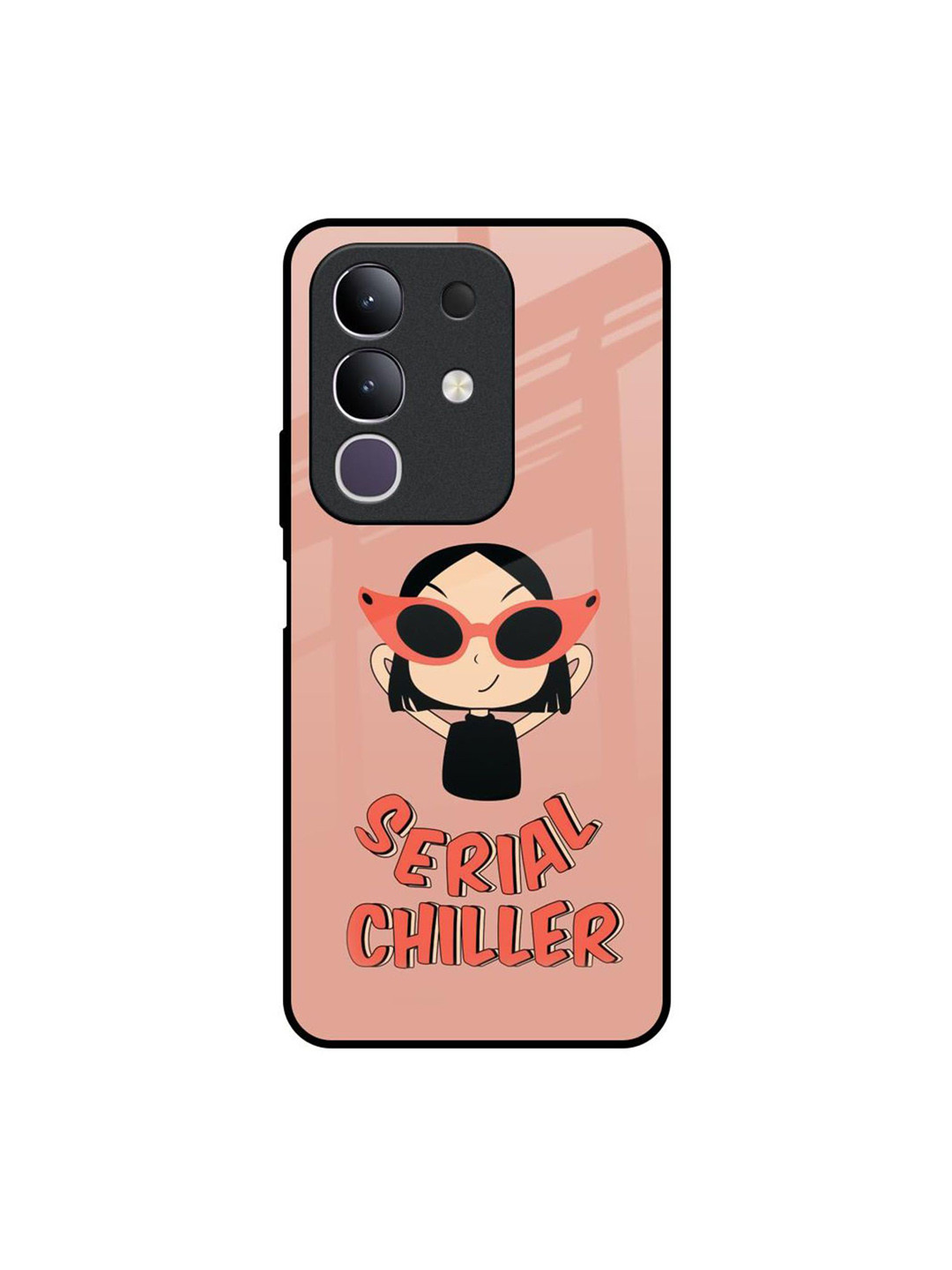 QRIOH Chilling Girl Printed Vivo T4x 5G Back Case Mobile Accessories