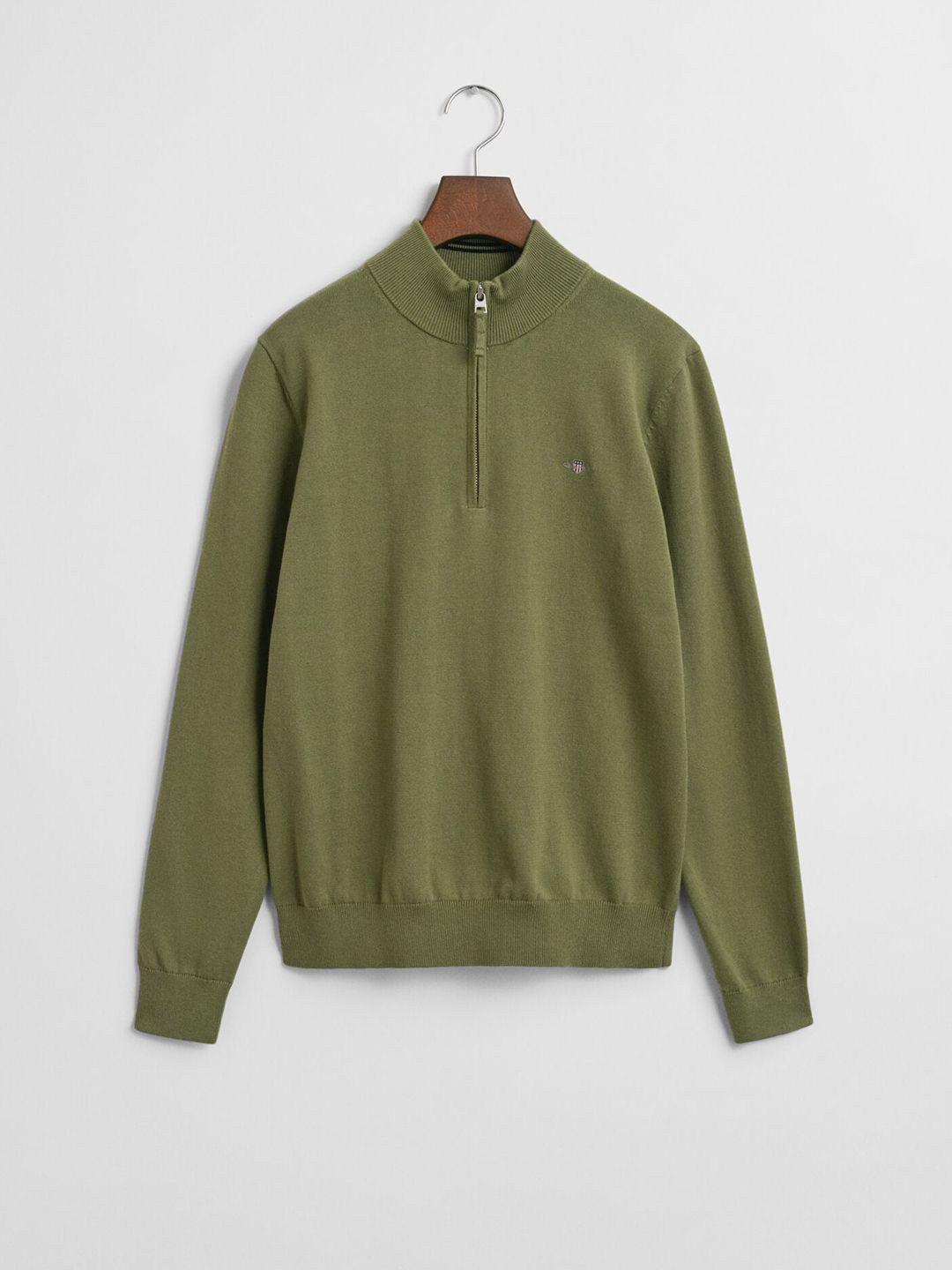 GANT Boys Mock Neck Regular Fit Cotton Pullover