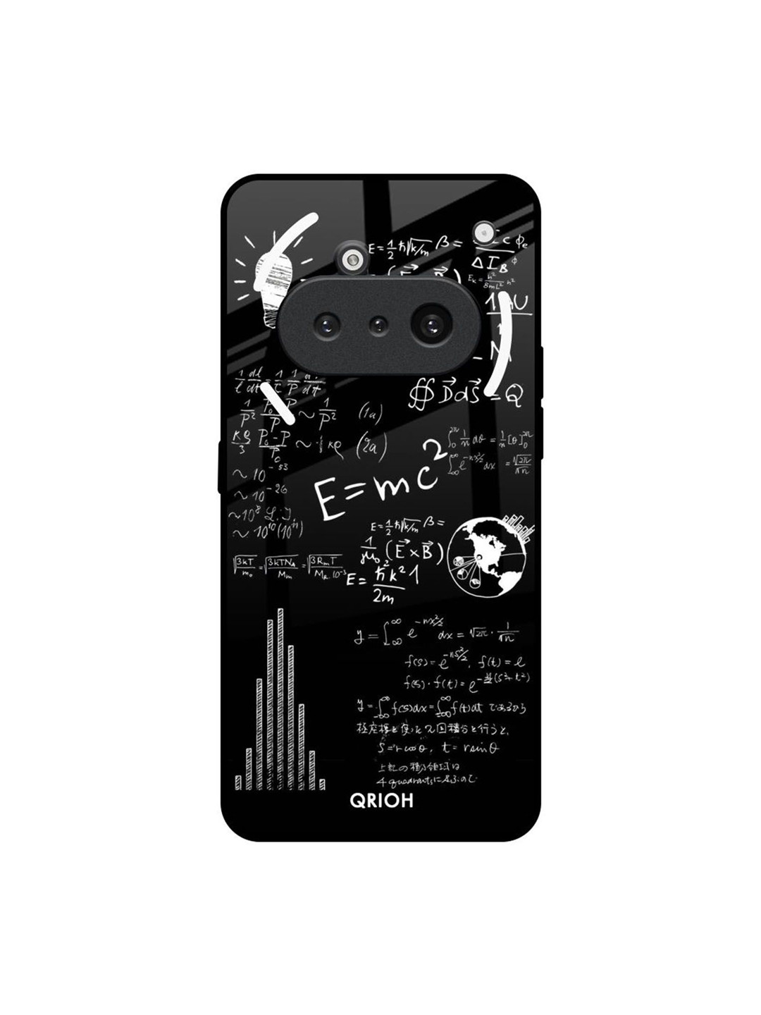 QRIOH Typography Printed Nothing Phone 3a Glass Back Case Mobile Accessories