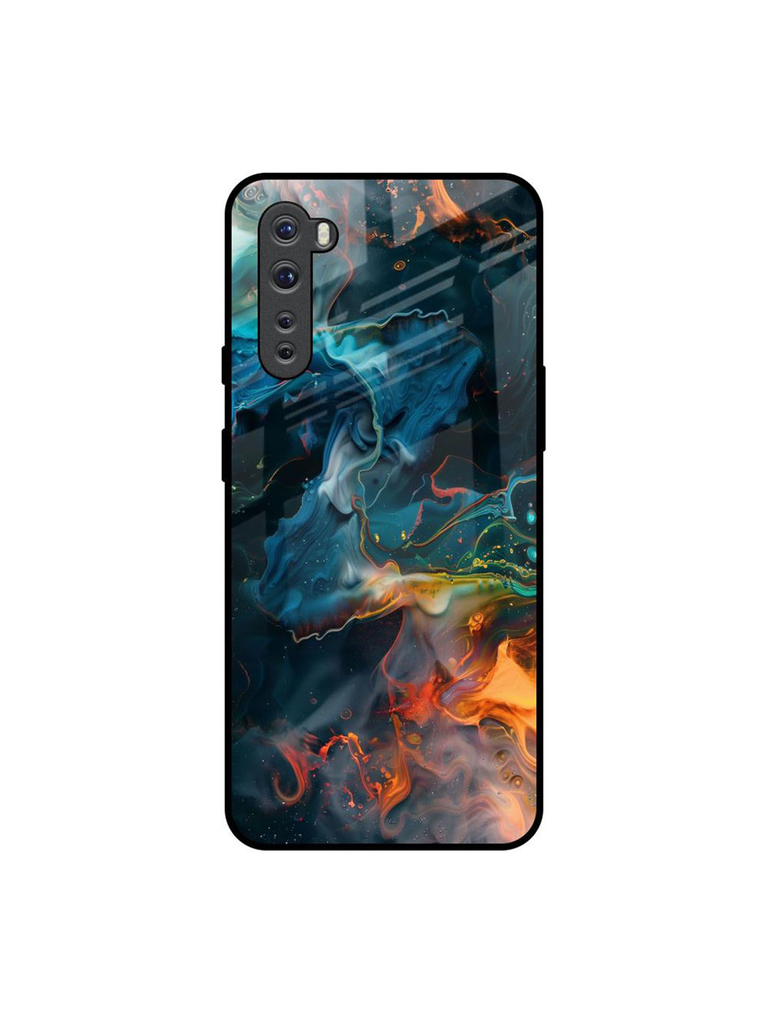 QRIOH Unisex OnePlus Nord Emperial Marble Impact Resistant Glass Back Case