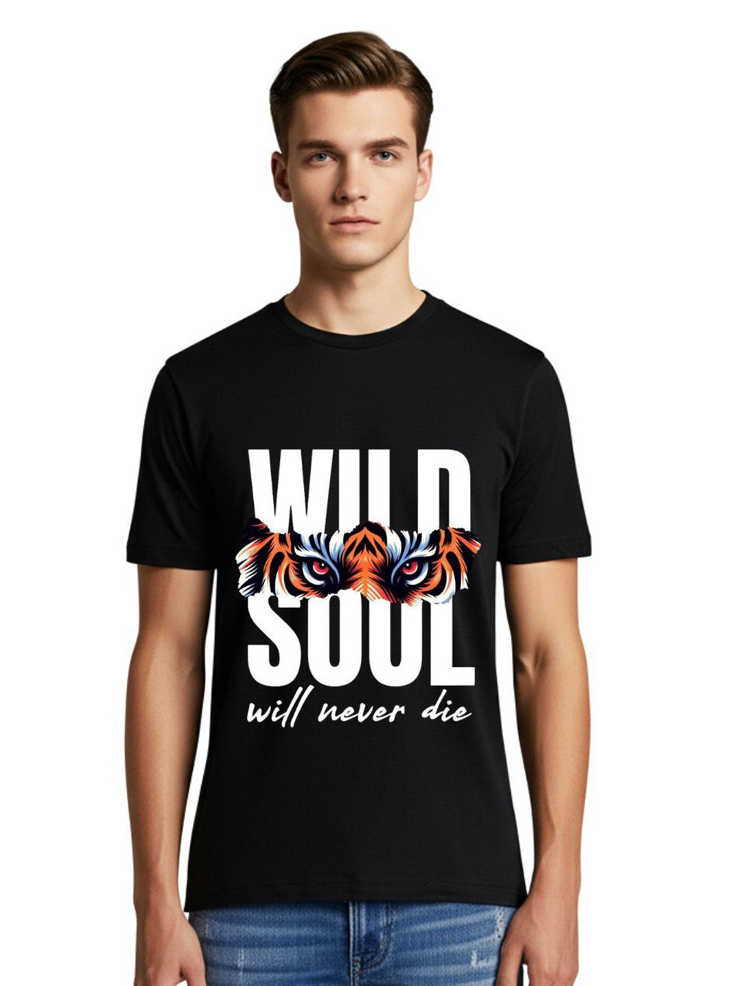 PULP Unisex Wild Soul Typography Printed Round Neck Pure Cotton T-Shirt