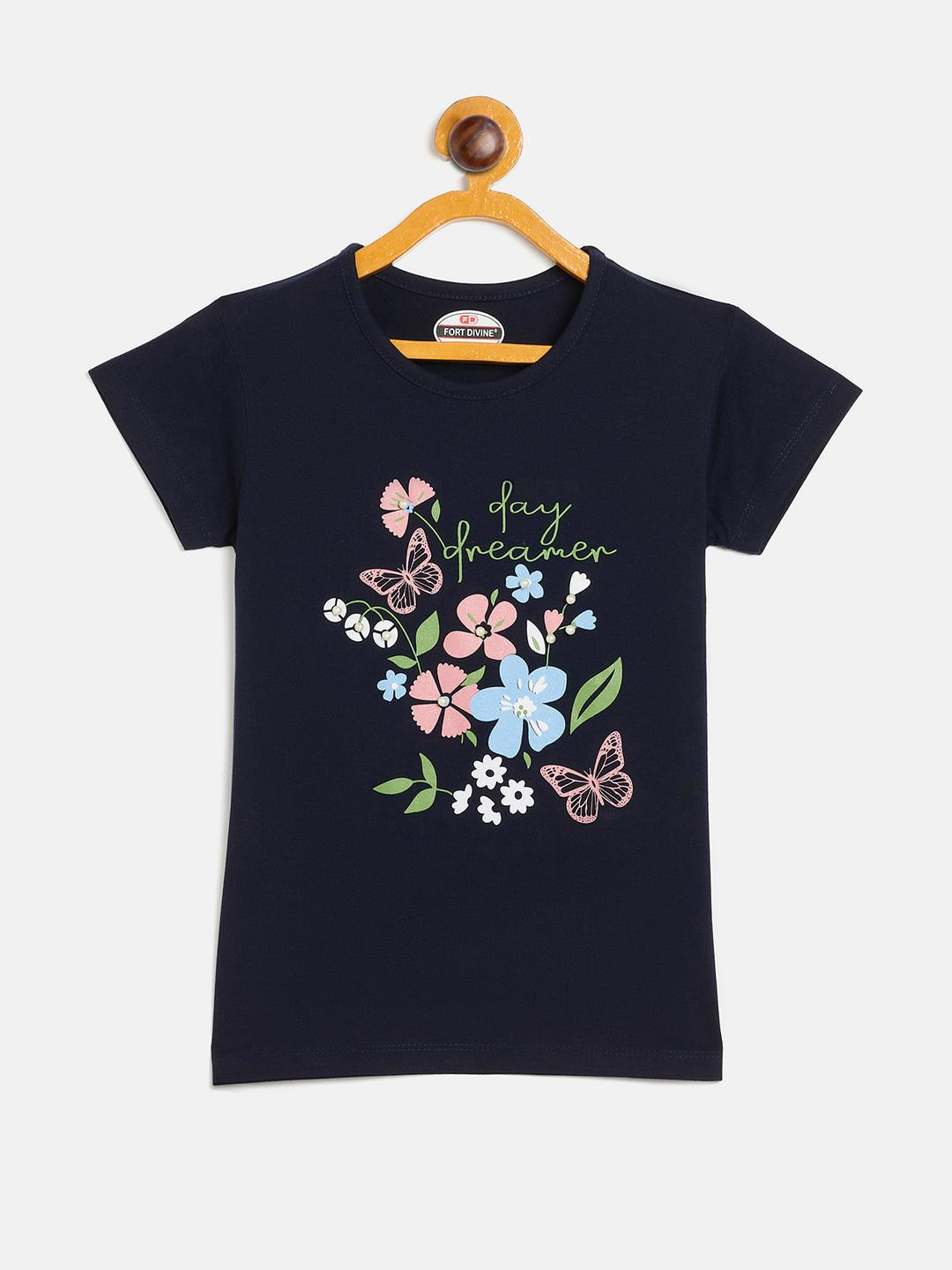 Fort Divine Girls Navy Blue Tops