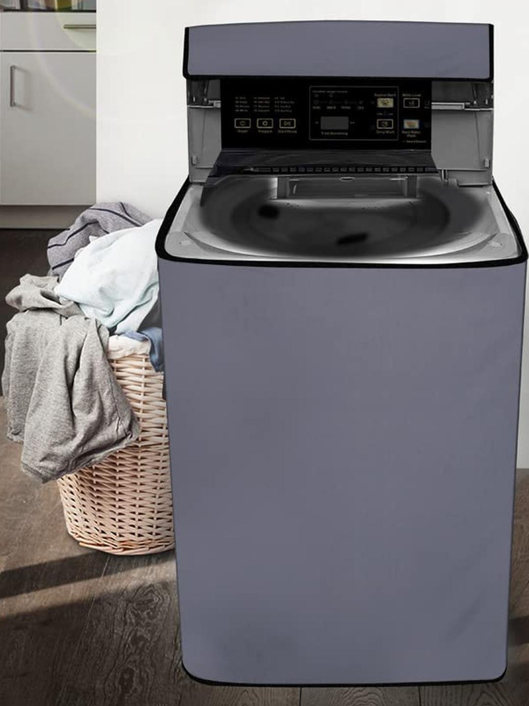 The Furnishing Tree Washing Machine Cover Grey Compatible for Whirlpool 7.5 Kg Fully-Automatic Top