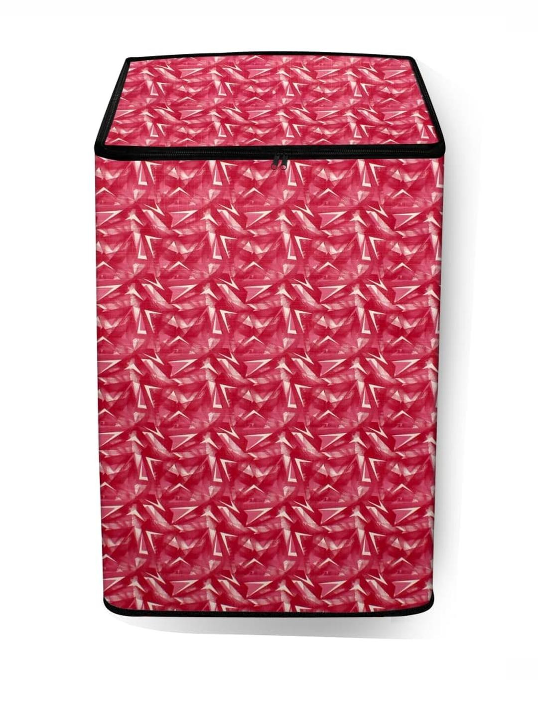 The Furnishing Tree Washing Machine Cover Frieze Pattern Red Compatible for Whirlpool 6.5 Kg Fully-