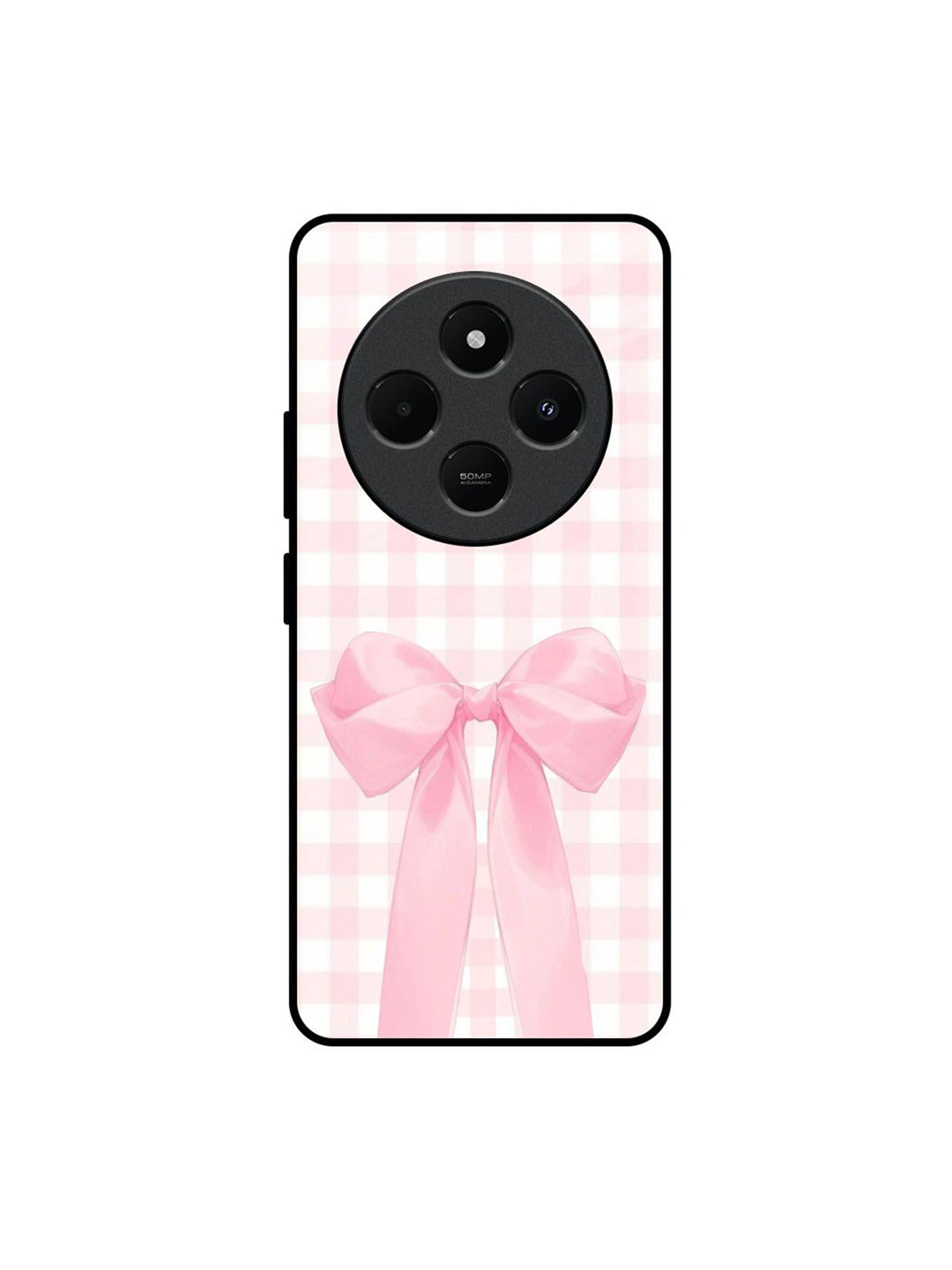 QRIOH Unisex Redmi 14C 5G Quirky Shockproof Glass Back Case