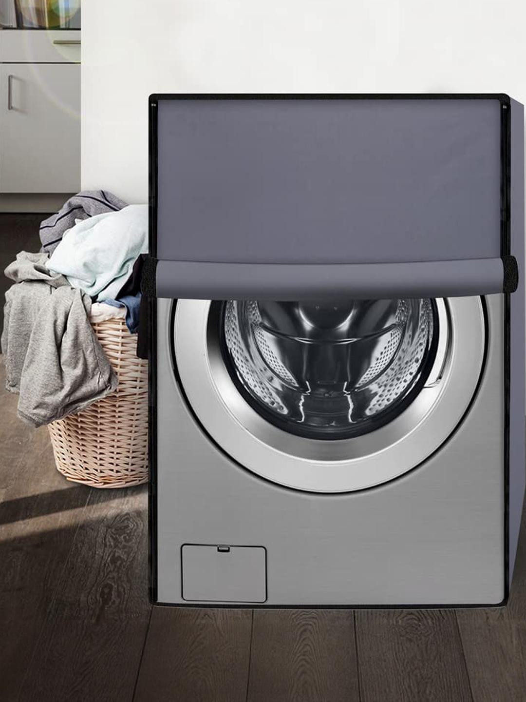 The Furnishing Tree Front Load Washing Machine Cover Grey Compatible for 8 Kg Senator Plus SX