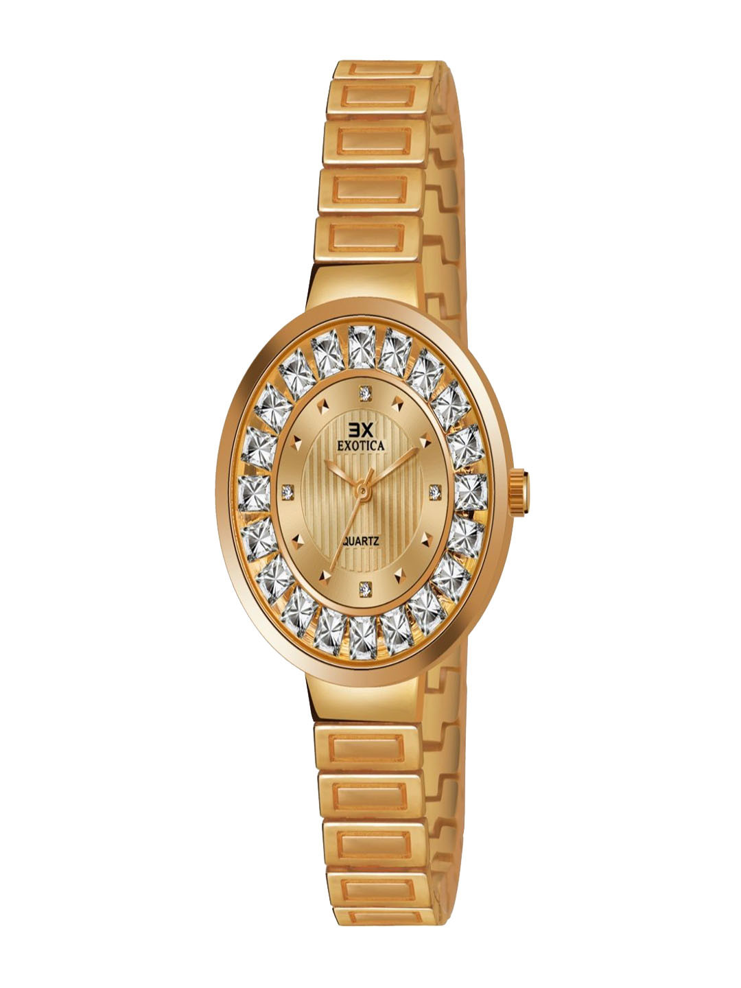 Exotica Fashion Girls Embellished Bracelet Style Straps Watch EX-5042-Gold