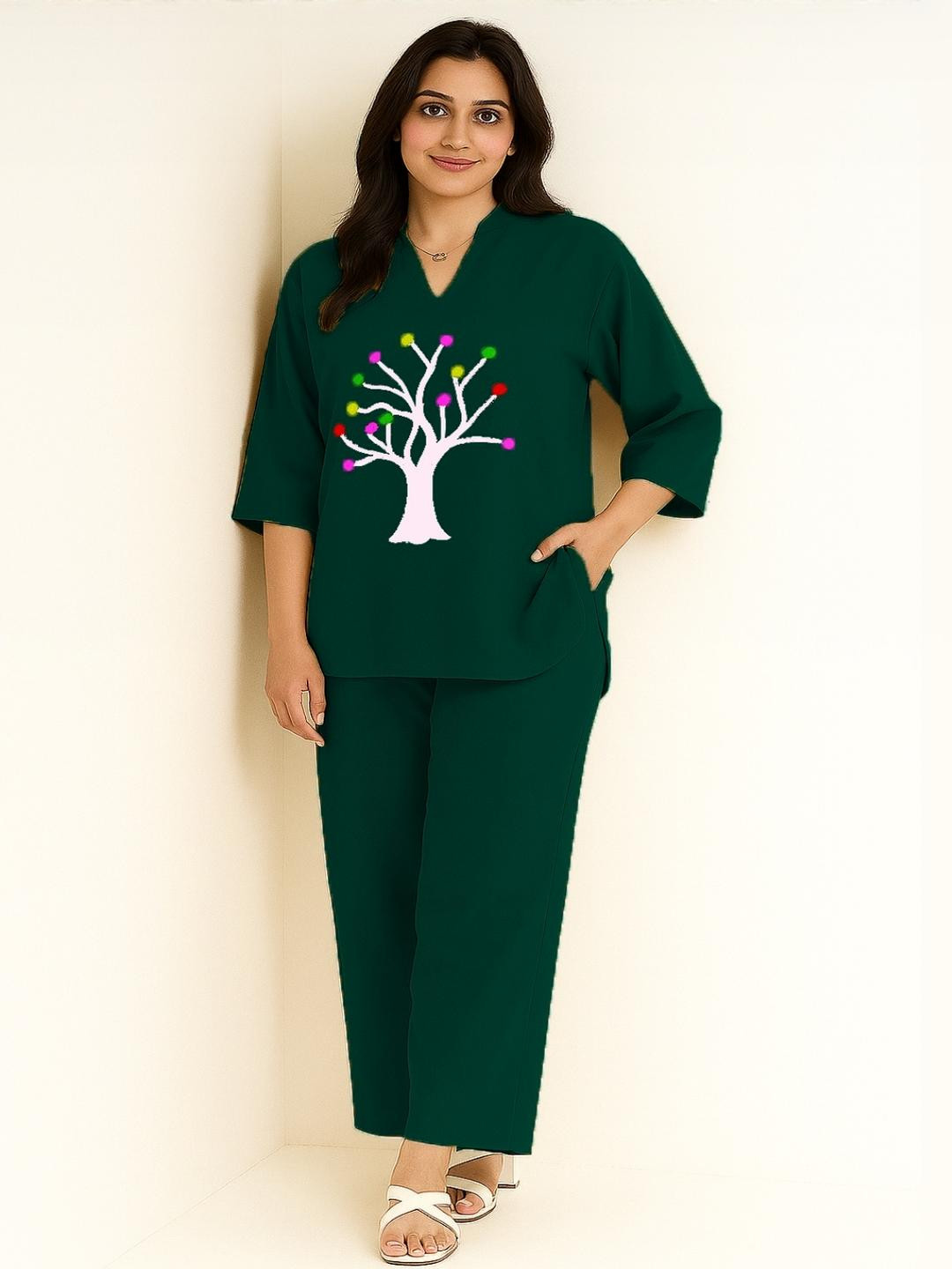 Naida Women Green Co-Ords