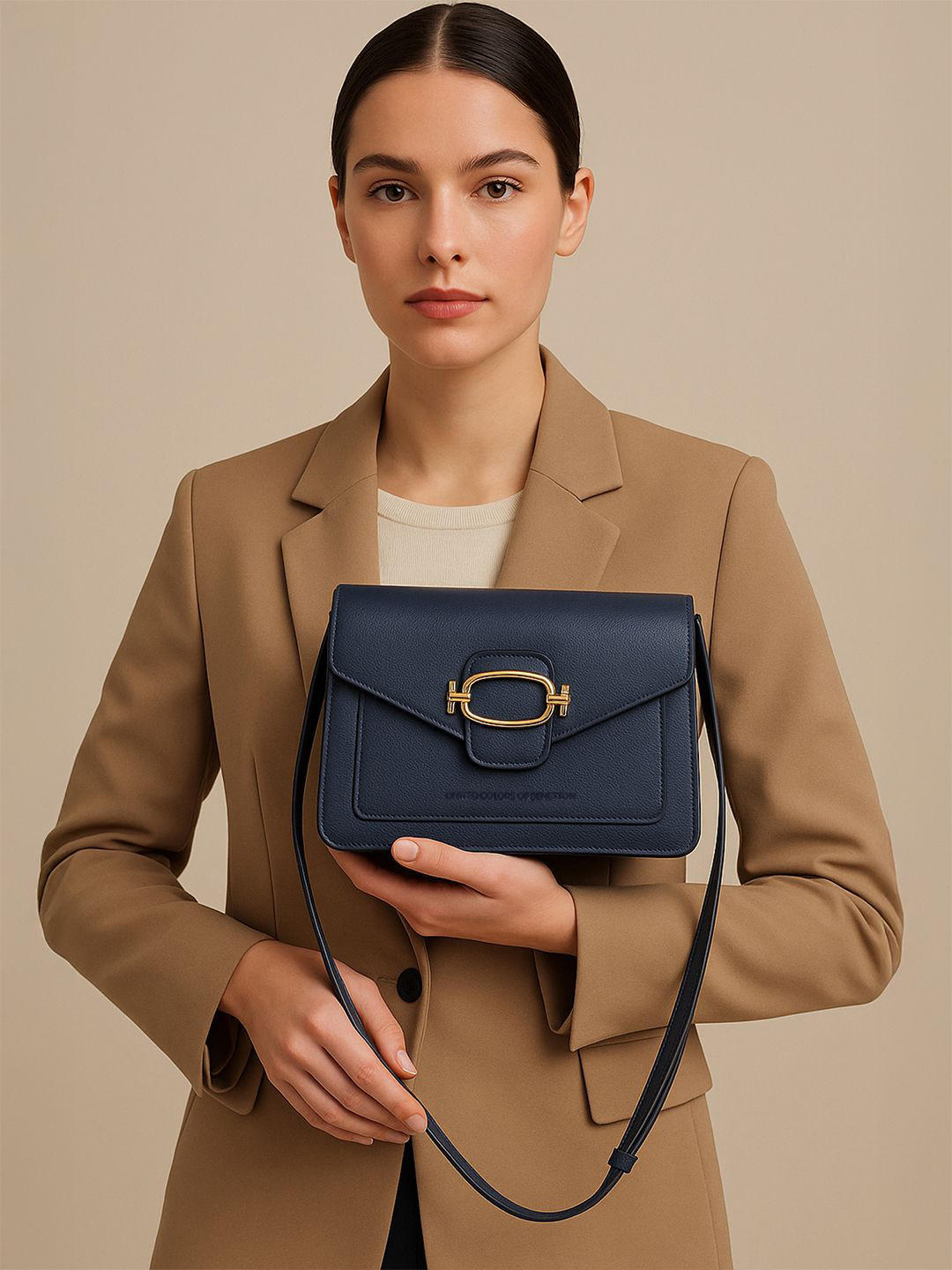 United Colors of Benetton Women Textured Crossbody Satchel Bag