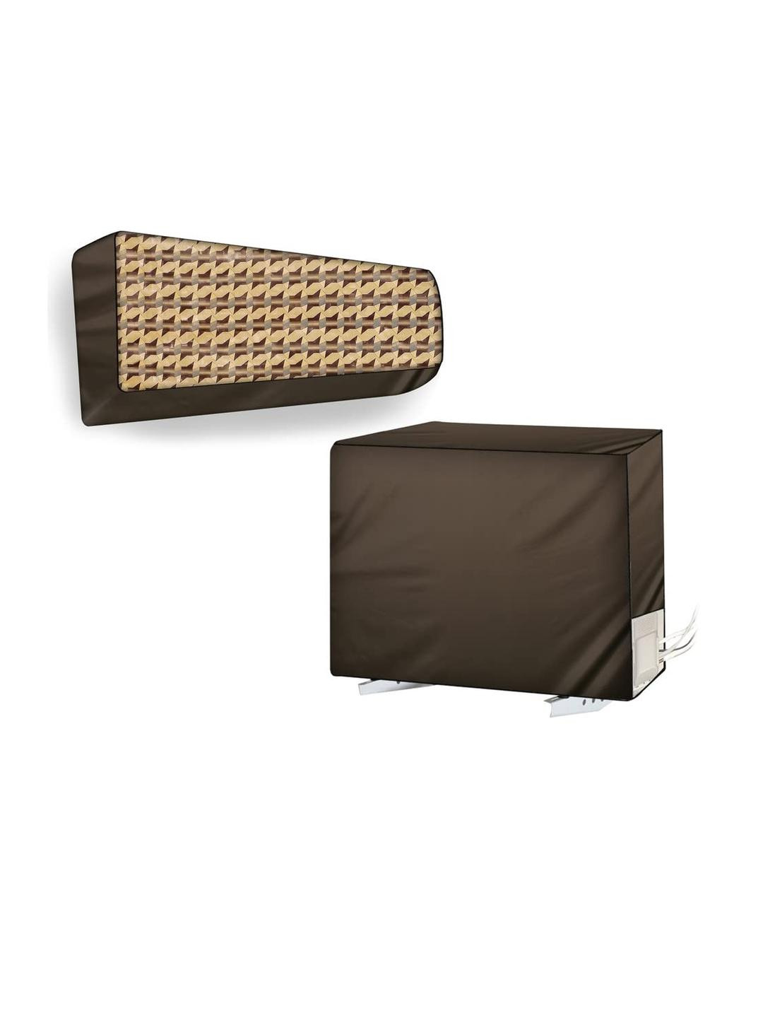 The Furnishing Tree Split AC Cover Set of Indoor and Outdoor Unit Used for 1 Ton Bluestar QBTU Symm