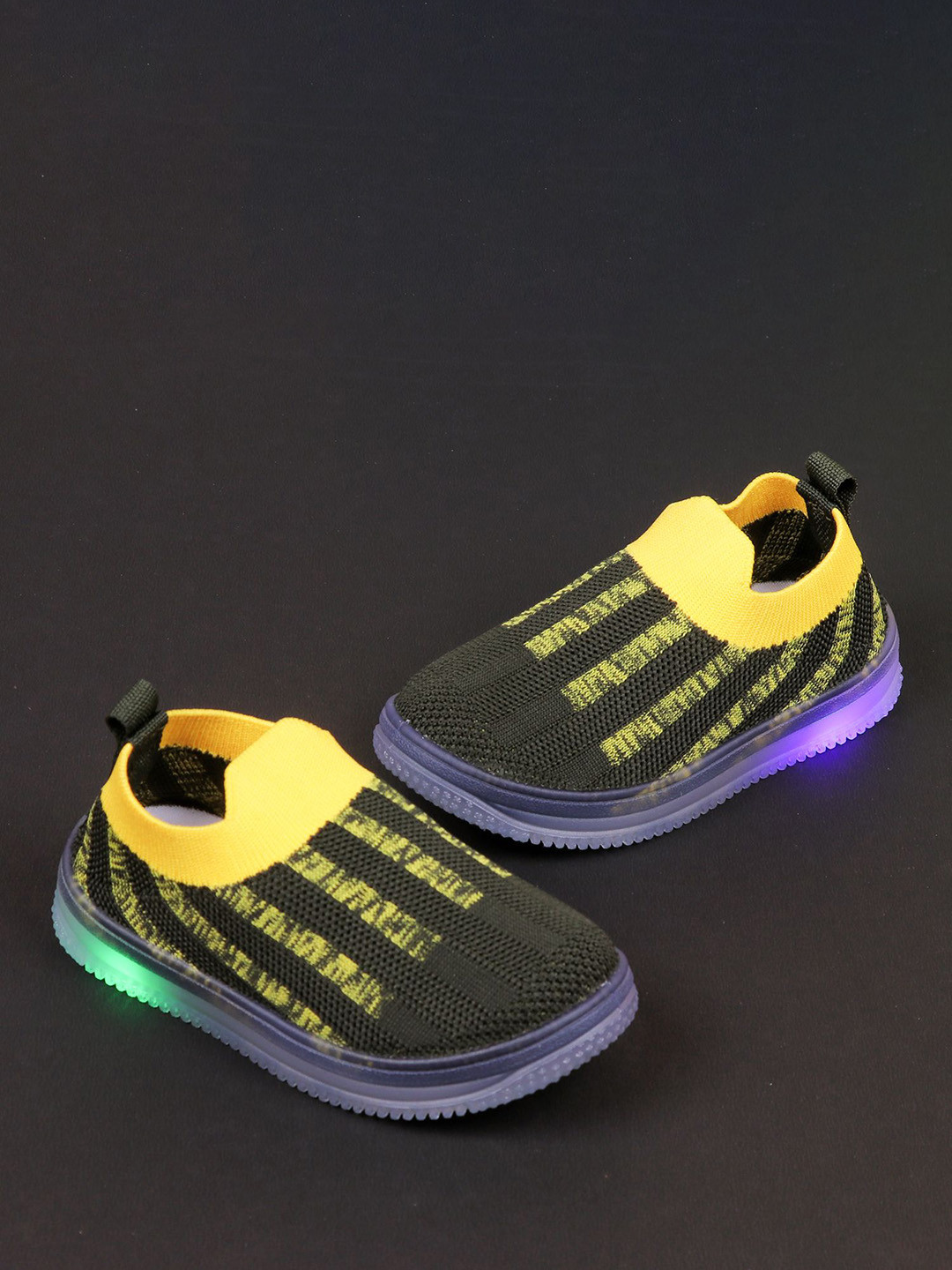 KHADIJA IMPEX Kids Round Toe LED Sneakers