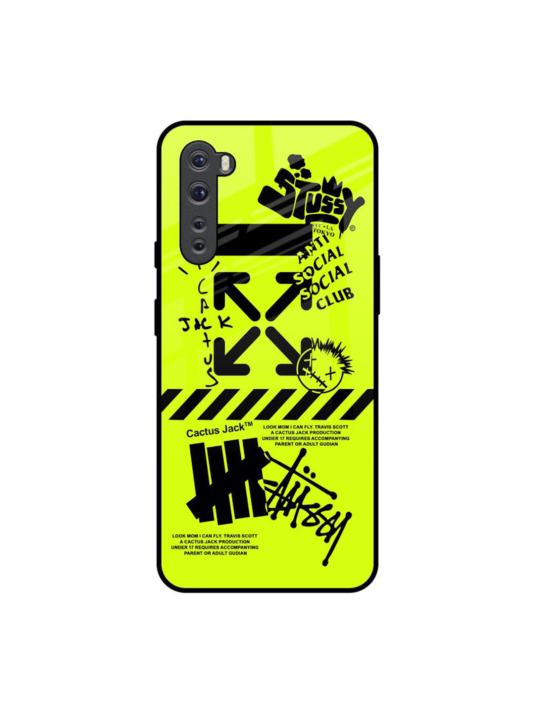 QRIOH Unisex OnePlus Nord Typography Shockproof Glass Back Case