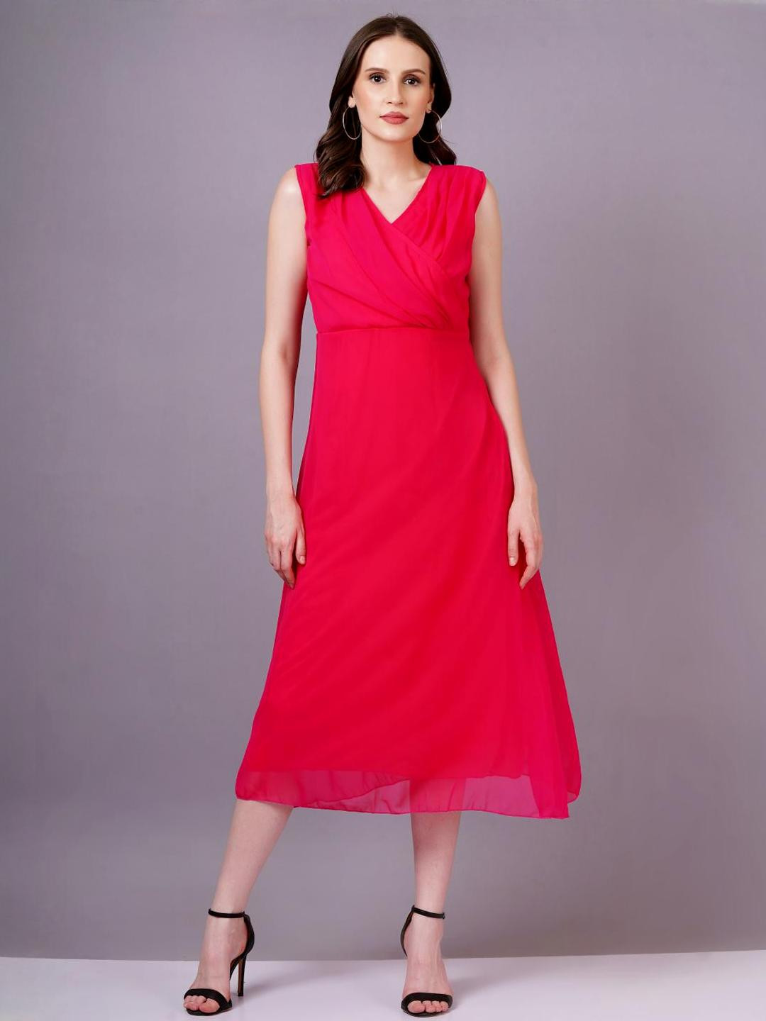 Red Georgette Women Dress