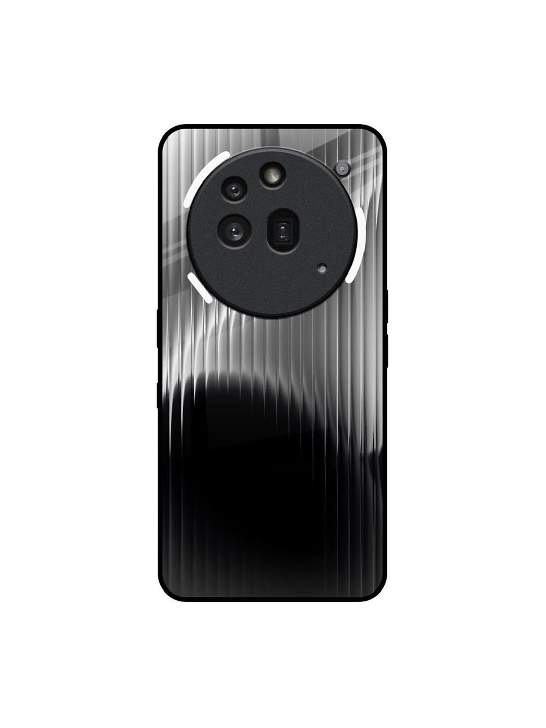 QRIOH Unisex Quirky Printed Nothing Phone 3a Pro Monochrome Glass Case Mobile Accessories