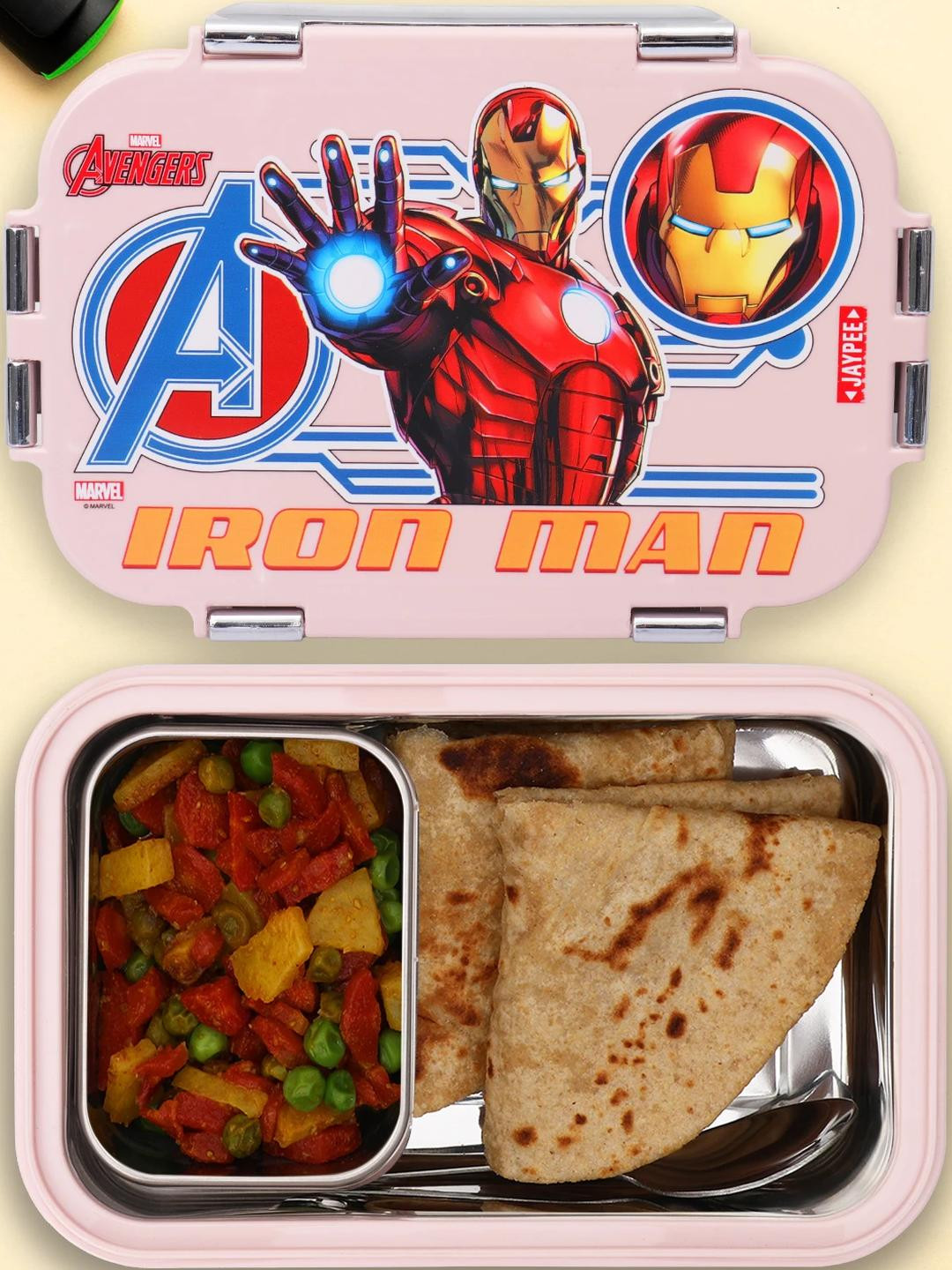 Jaypee Wowsteel Sr. Pink Inner Steel Lunch Box 900ml