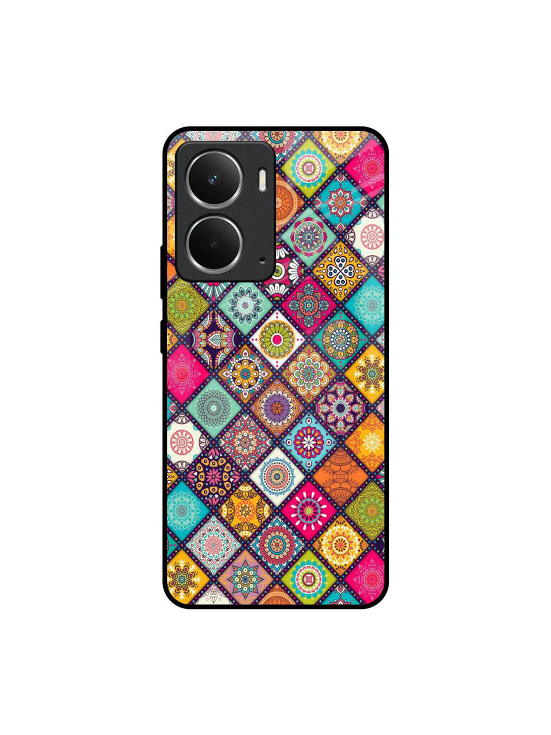 QRIOH Quirky Printed Glass Realme P3 5G Mobile Back Case Cover