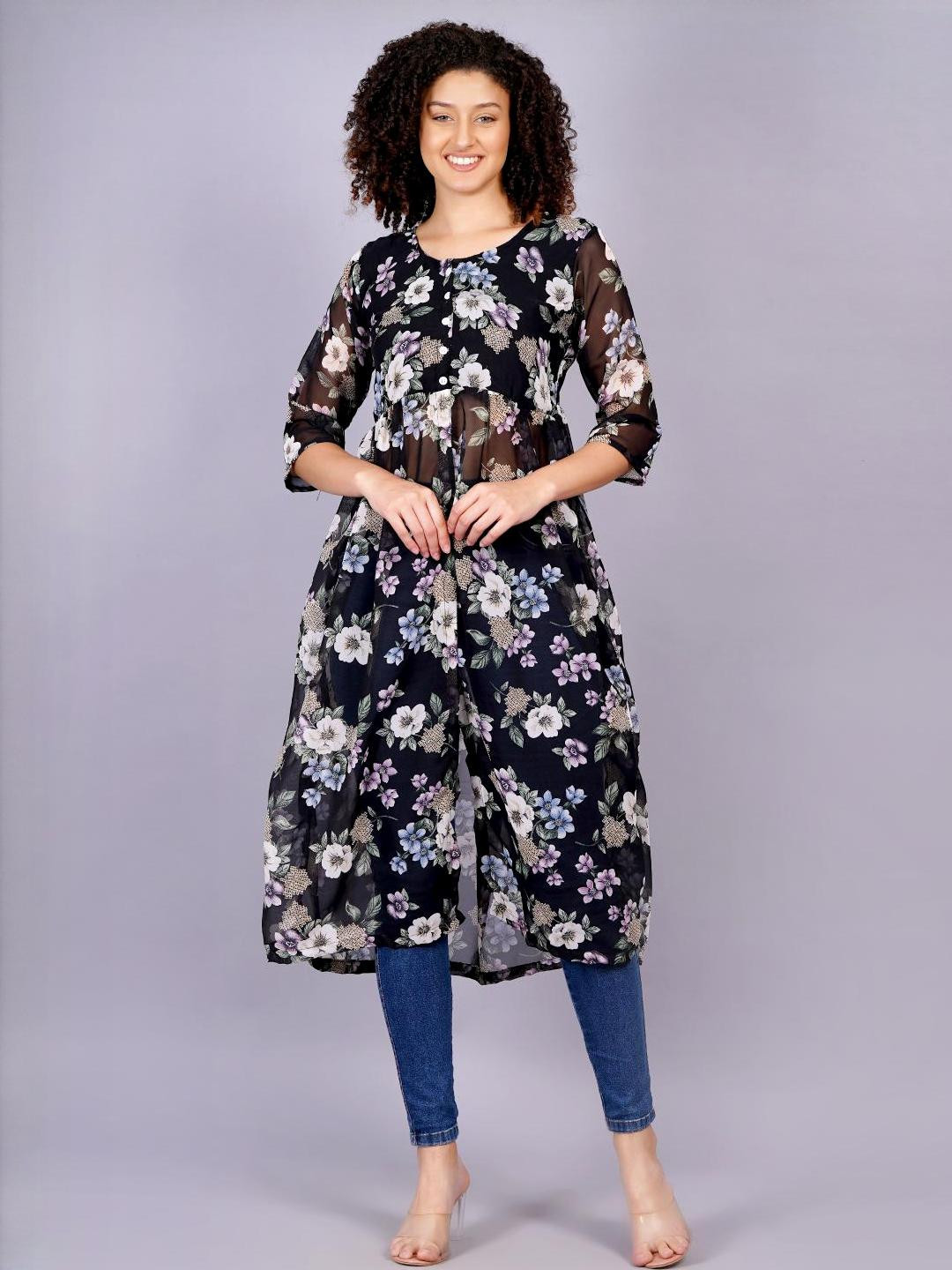 Black Georgette Women Dress