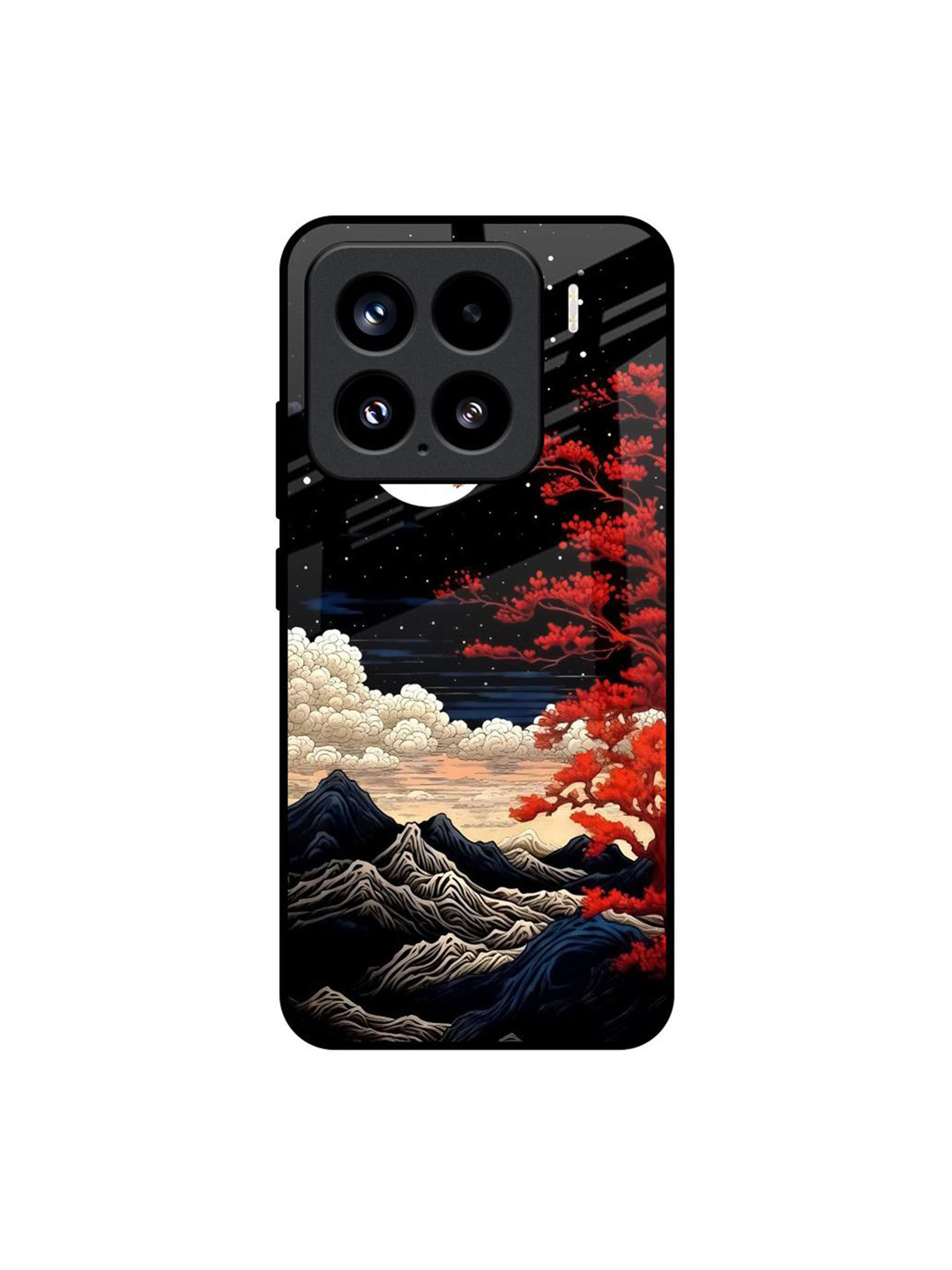 QRIOH Graphic Printed Xiaomi 15 5G Scarlet Serenity Glass Back Case Mobile Accessories