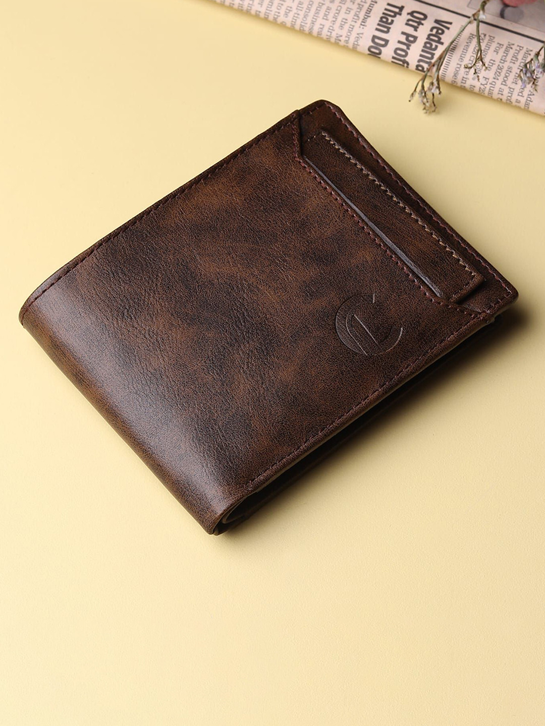 CRAFT LINE Men Textured Two Fold Wallet