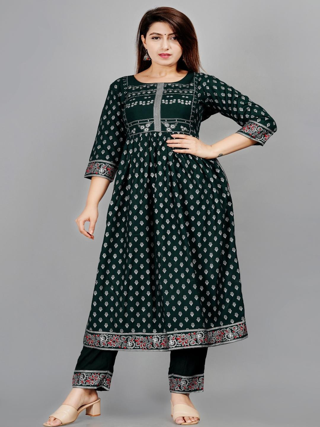 NUPITAL Women Regular Kurti with Trousers