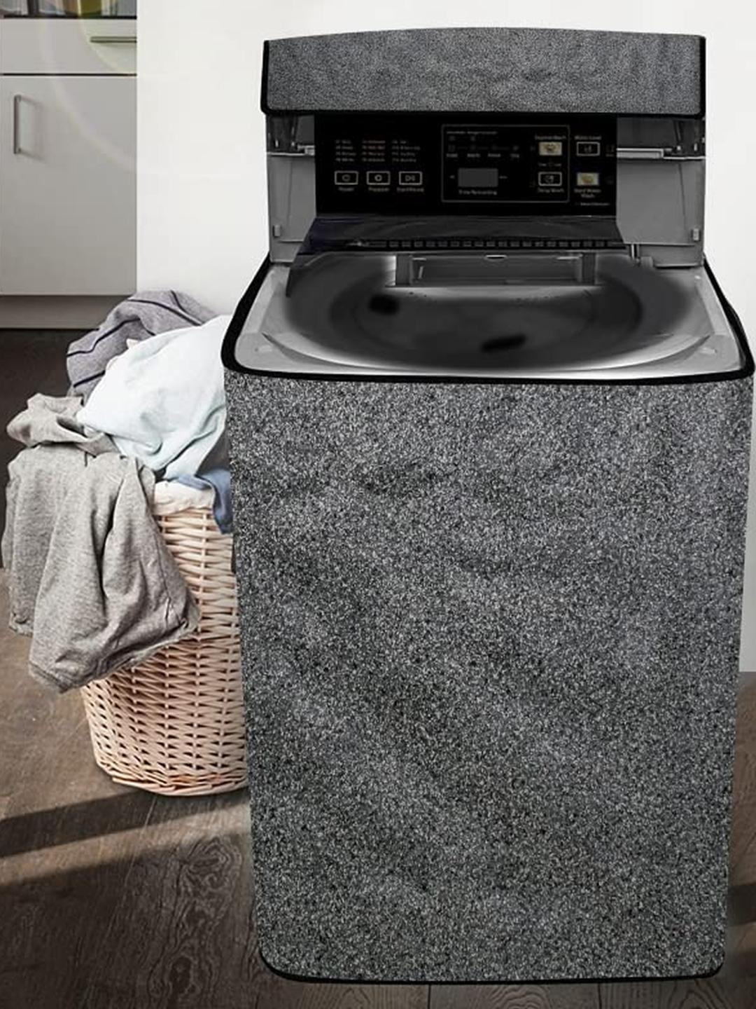 The Furnishing Tree Washing Machine Cover Sand Pattern Grey Compatible for Whirlpool 6.5 Kg Fully-A