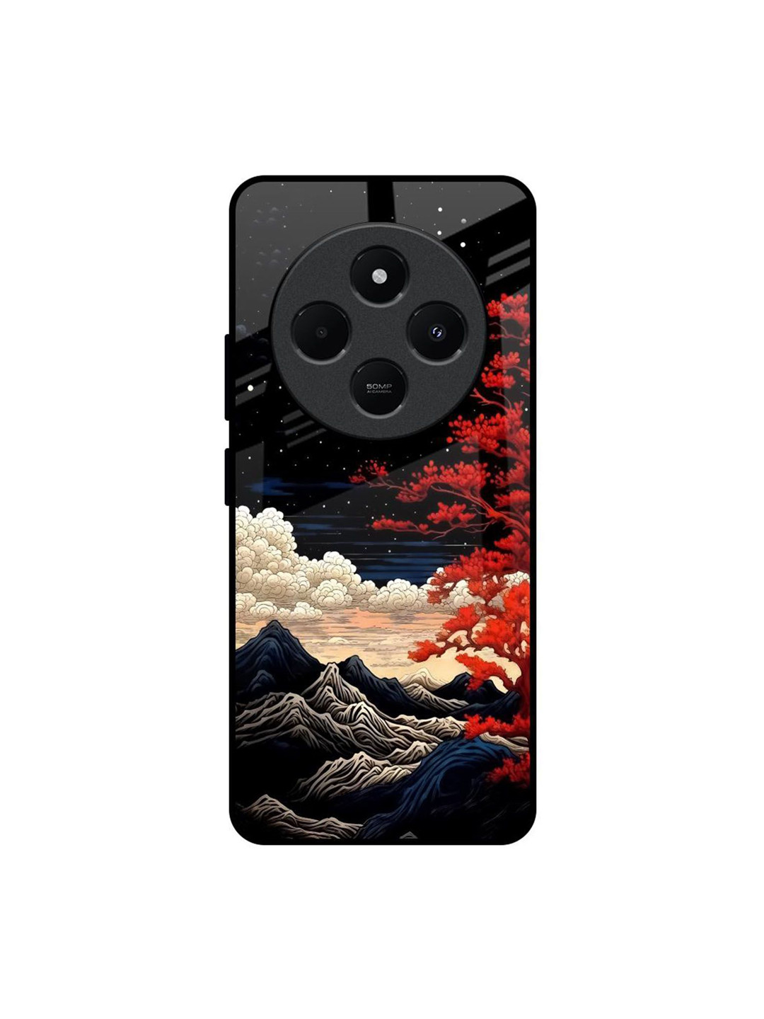 QRIOH Scarlet Serenity Printed Redmi 14C 5G Back Case Mobile Accessories