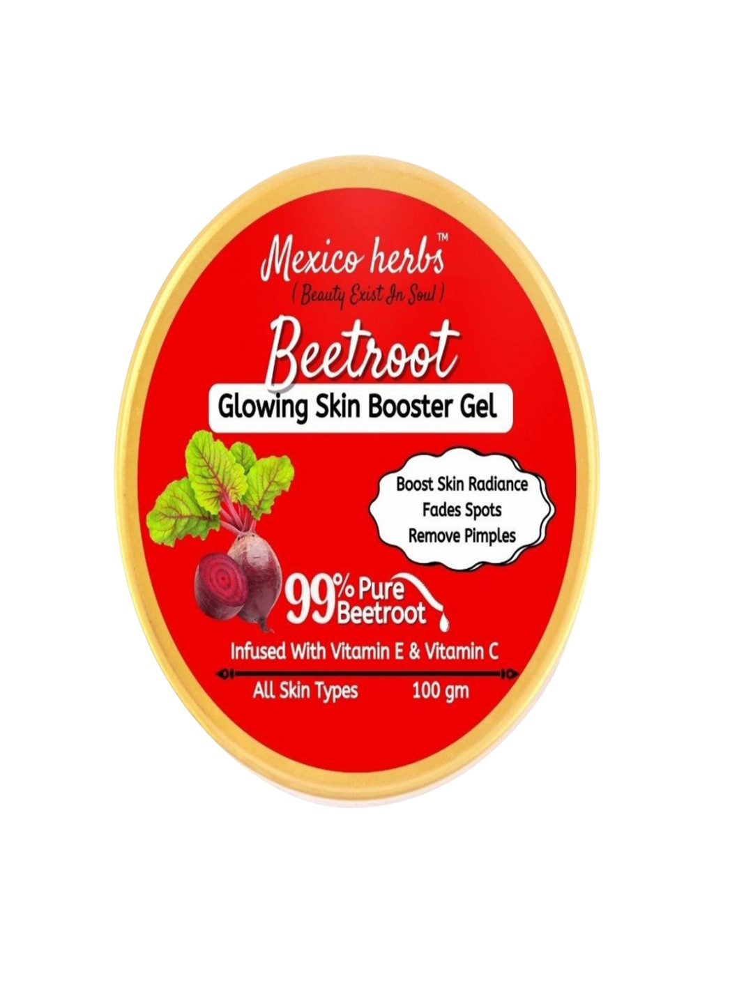 Mexico herbs Beetroot Glowing Skin Booster Gel- 100 g