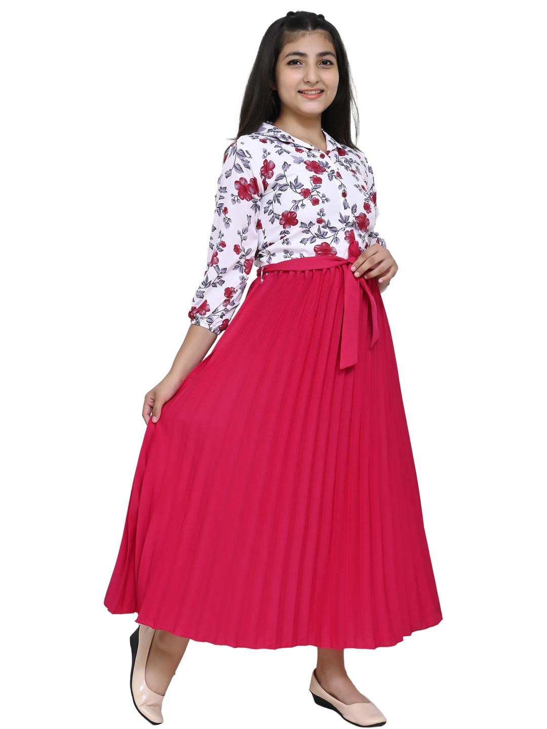 LIME N LEMON Kids-Girls Pink Dresses