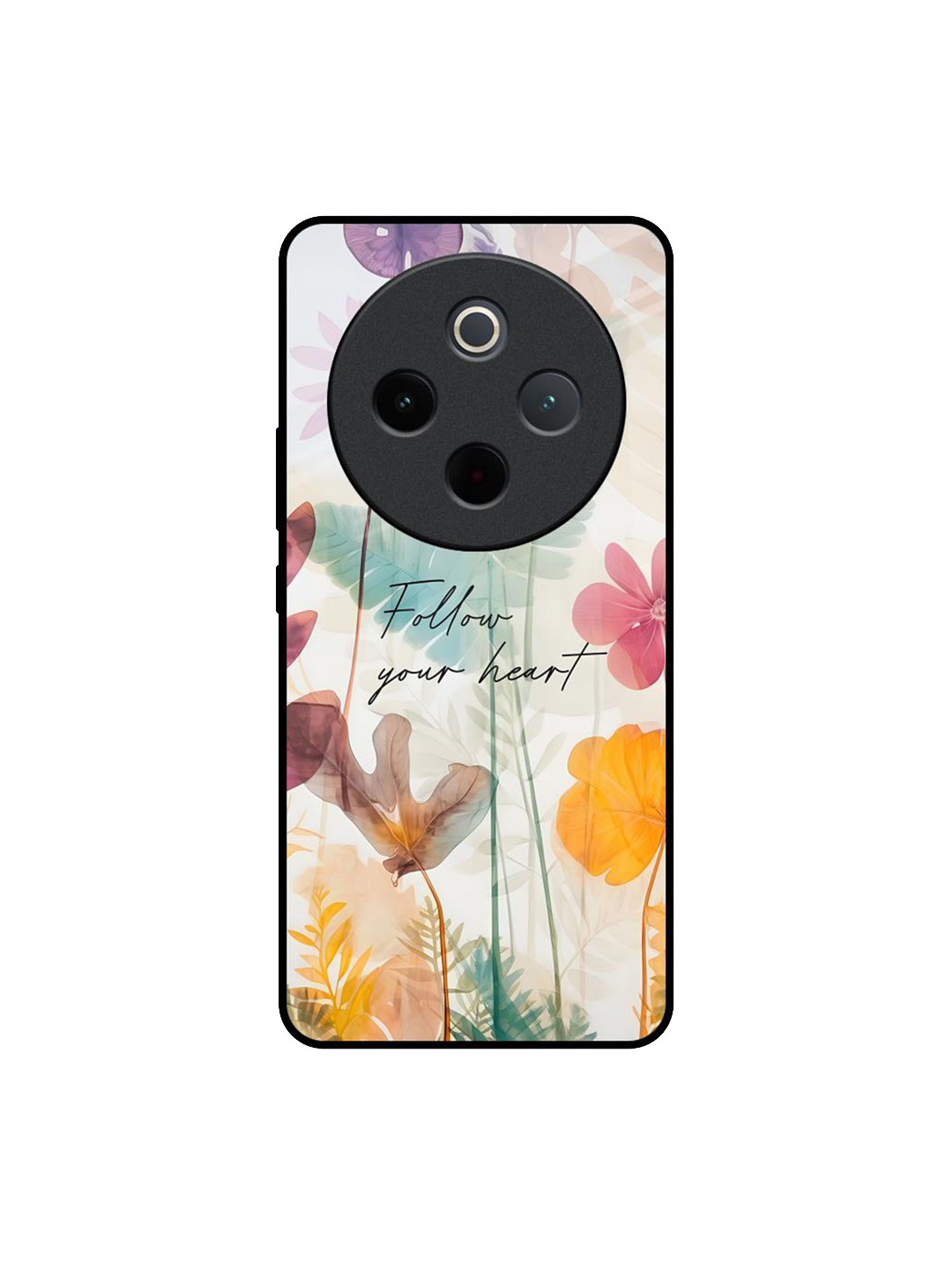QRIOH Floral Printed Vivo T4 5G Back Case Mobile Accessories