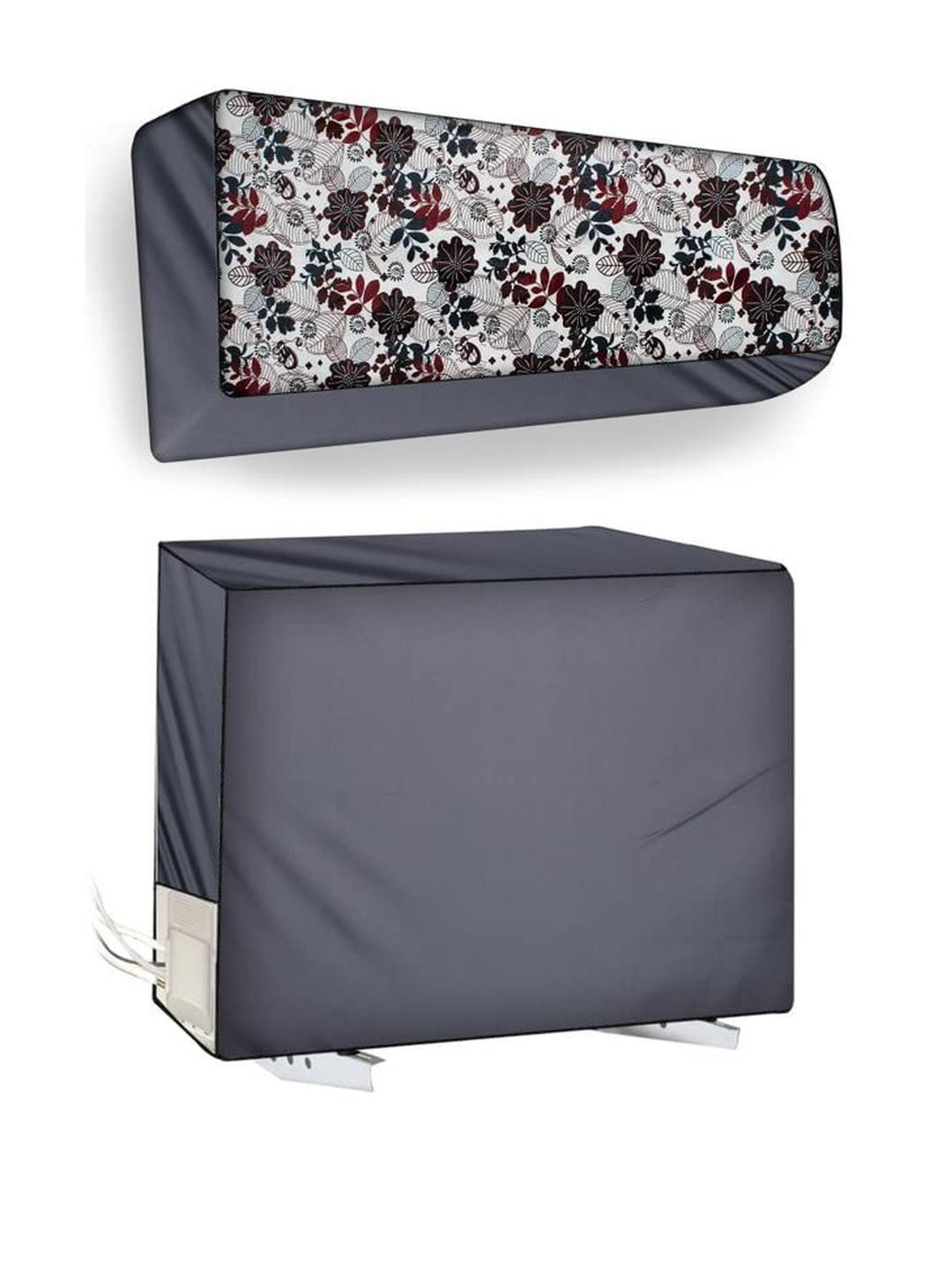 The Furnishing Tree Split AC Cover Set of Indoor and Outdoor Unit Used for 1 Ton Bluestar QBTU Leav