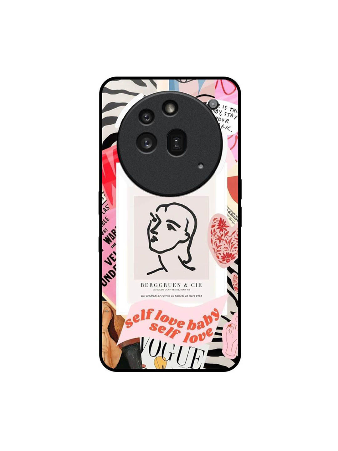 QRIOH Unisex Nothing Phone 3a Pro Self Love Impact Resistant Glass Back Case