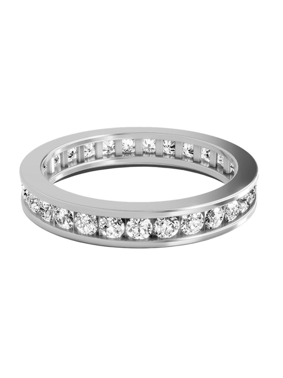 Sparkles 14K White Gold Lab Grown Diamond 1.13 Carat Round Shape Diamond Ring
